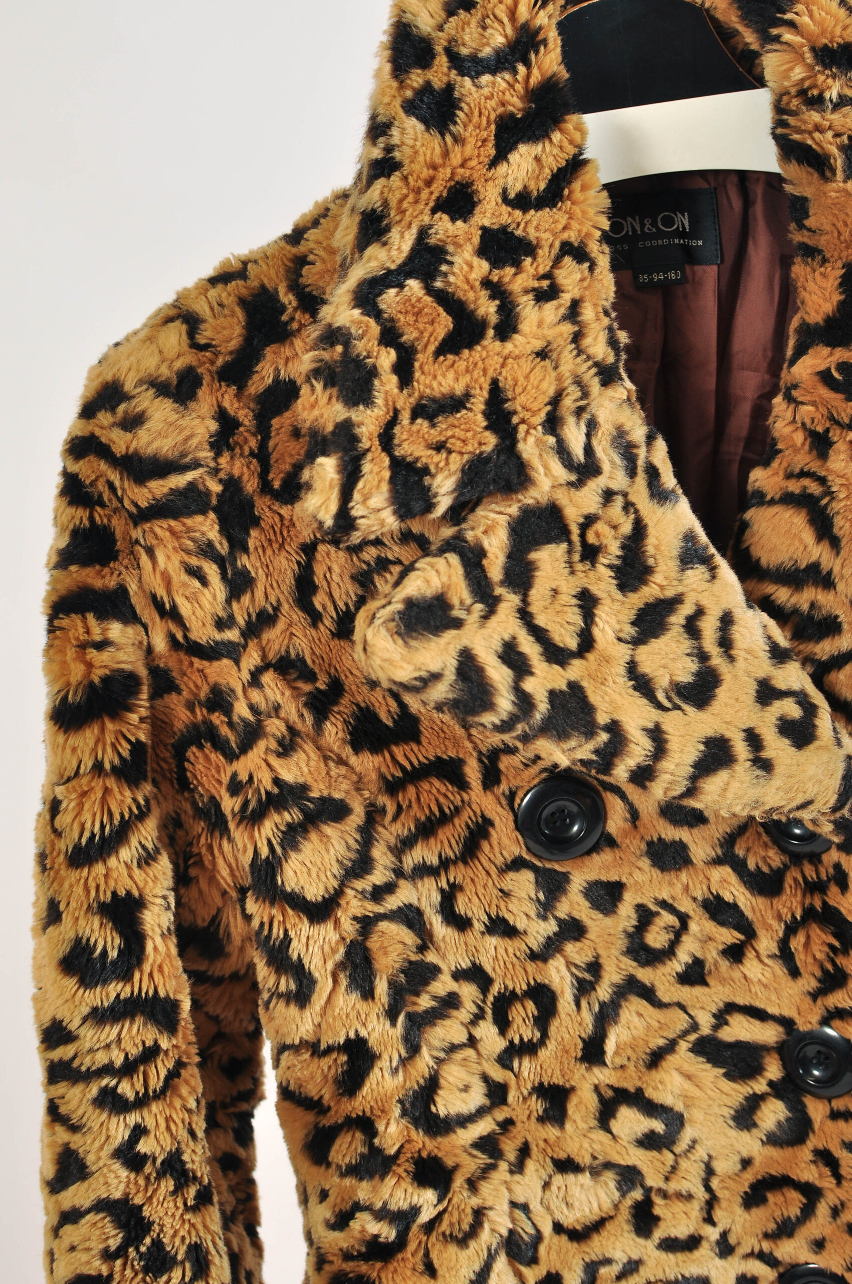 Vintage 00s Leopard Print Faux Fur Coat | XS/S Fit - Image 3