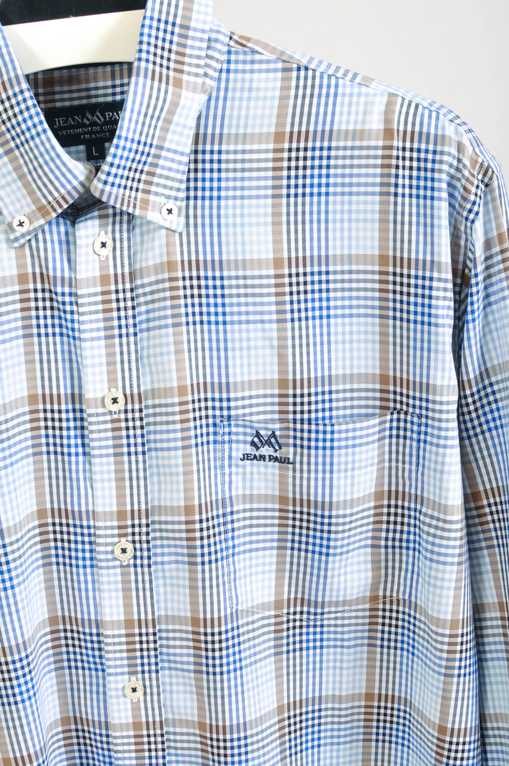 Vintage 00s Checkered Shirt by Jean Paul | Size L - Image 3