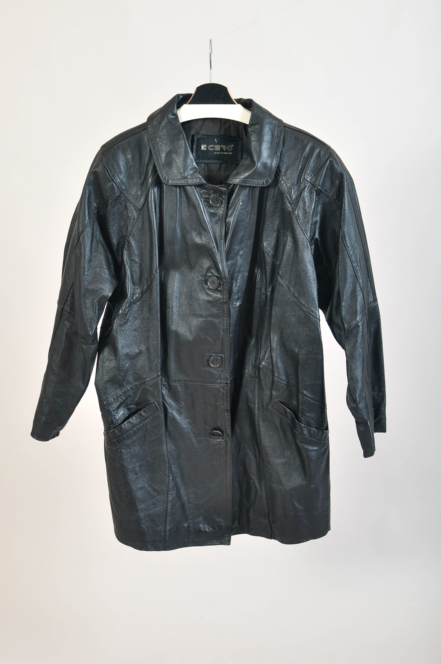 Vintage 80s Real Leather Coat – Oversize 2XL/3XL