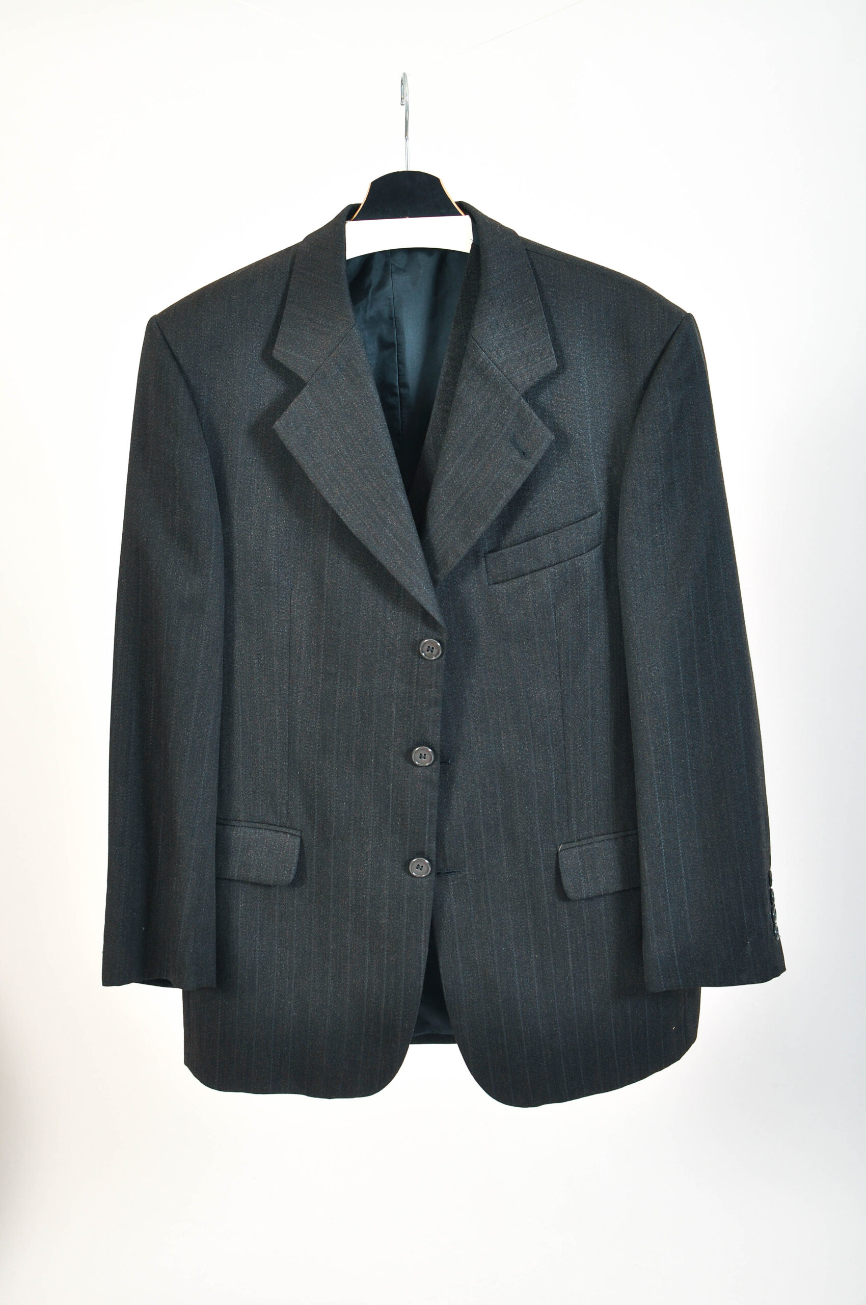 Vintage 90s Dark Grey Three-Piece Suit Lorenzo – L (Short) - Image 4