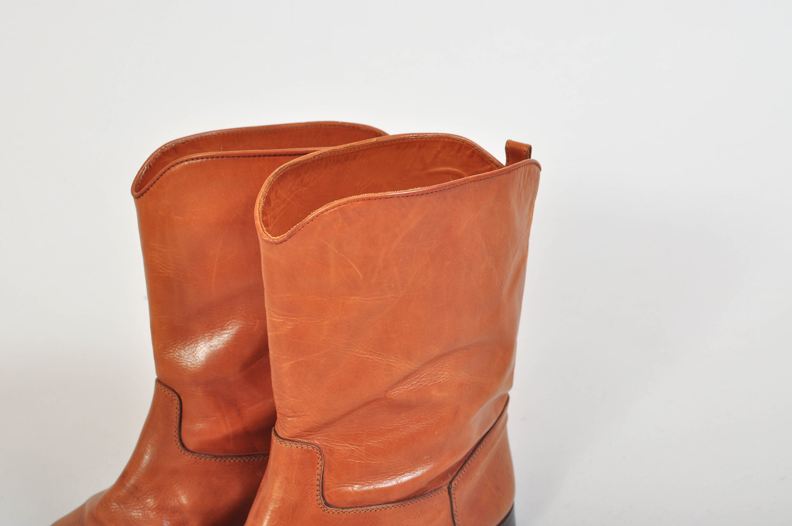 Vintage 80s Italian Real Leather Boots by Lorenzo Banfi | 42.5 - Image 4