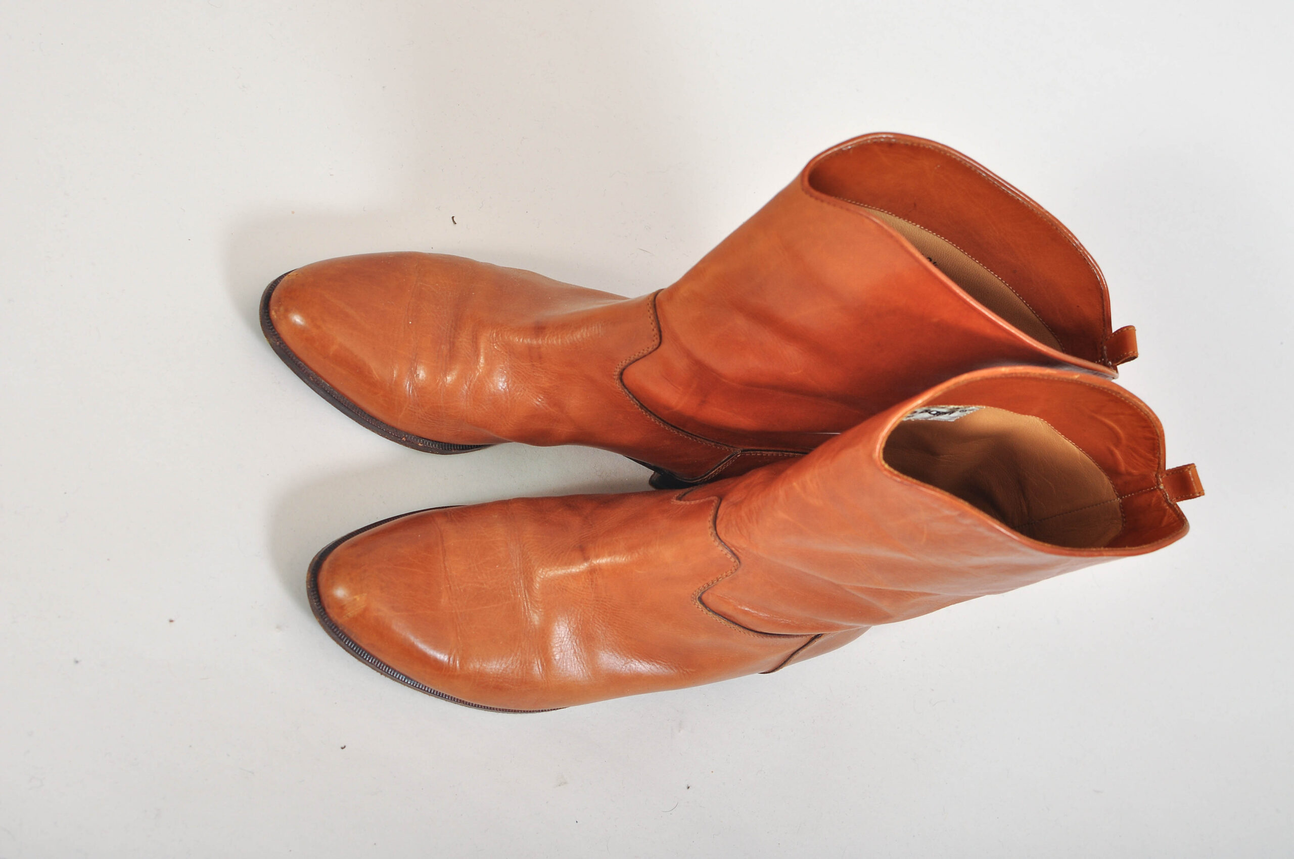 Vintage 80s Italian Real Leather Boots by Lorenzo Banfi | 42.5 - Image 5