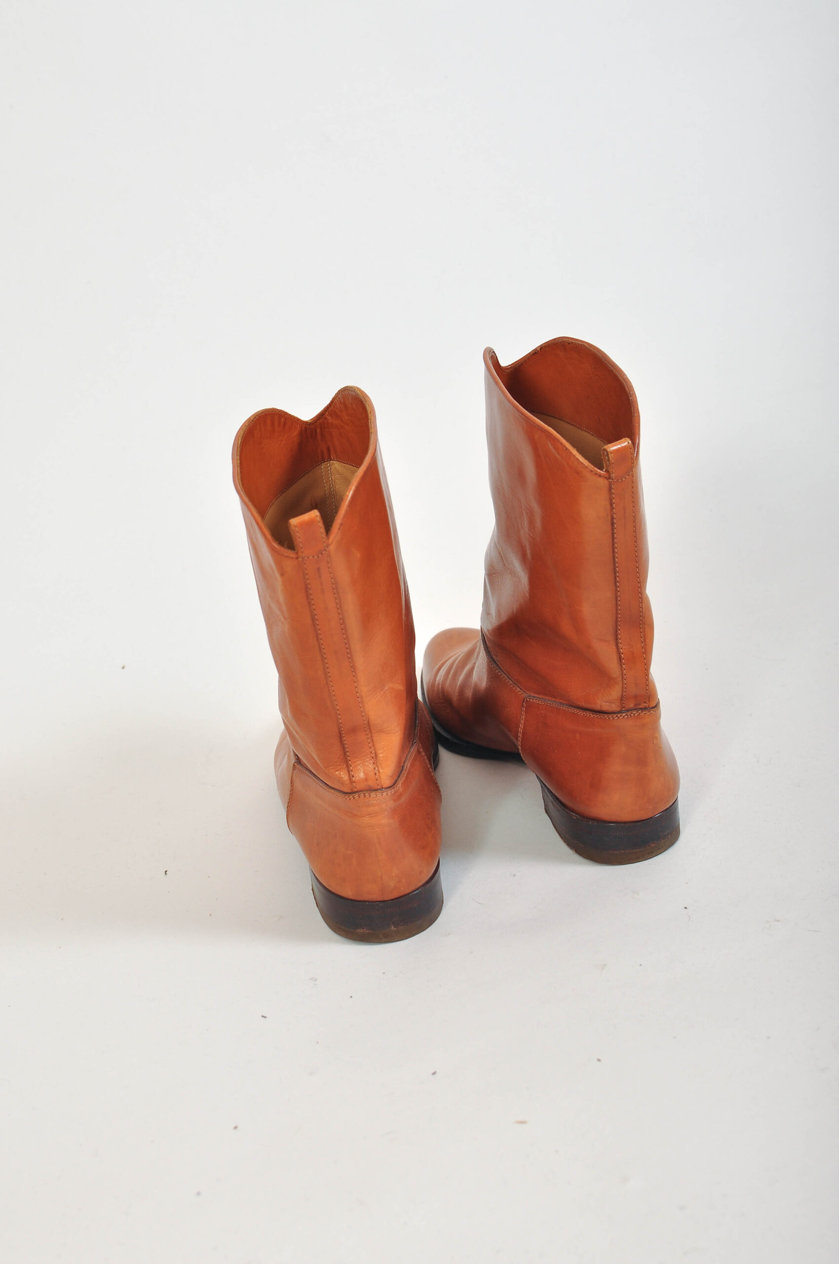Vintage 80s Italian Real Leather Boots by Lorenzo Banfi | 42.5 - Image 6
