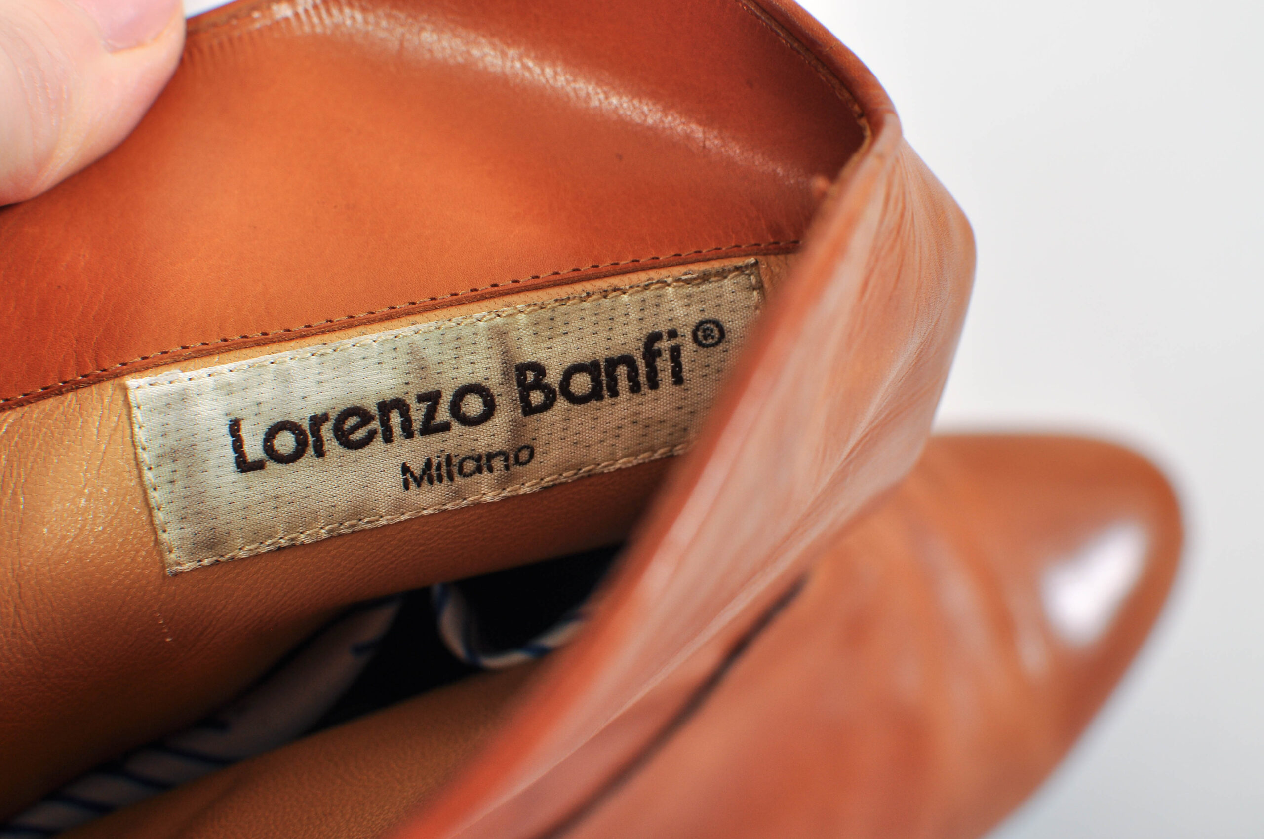 Vintage 80s Italian Real Leather Boots by Lorenzo Banfi | 42.5 - Image 7