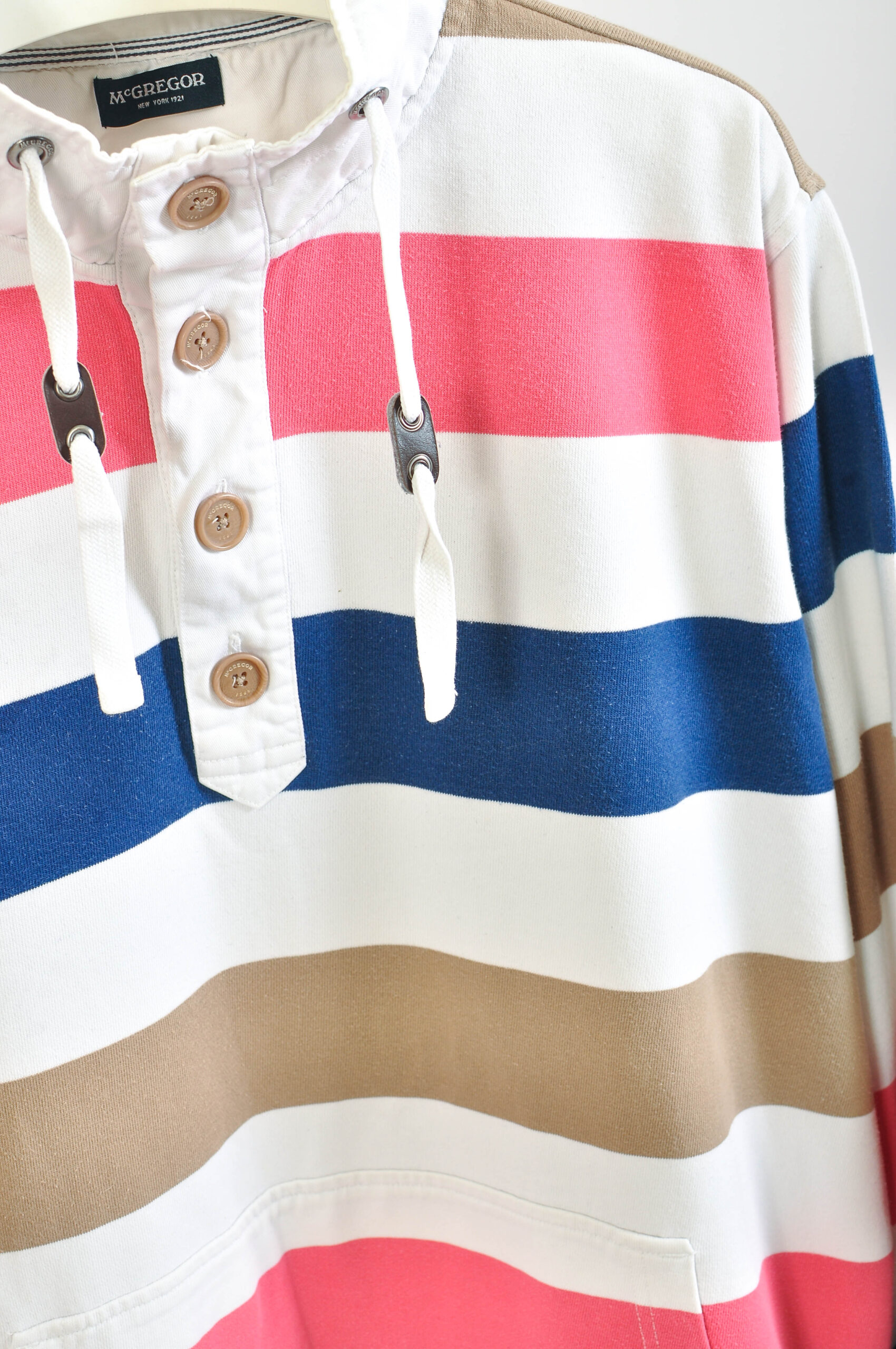 Vintage 90s McGregor Striped Sweatshirt | XXL - Image 3