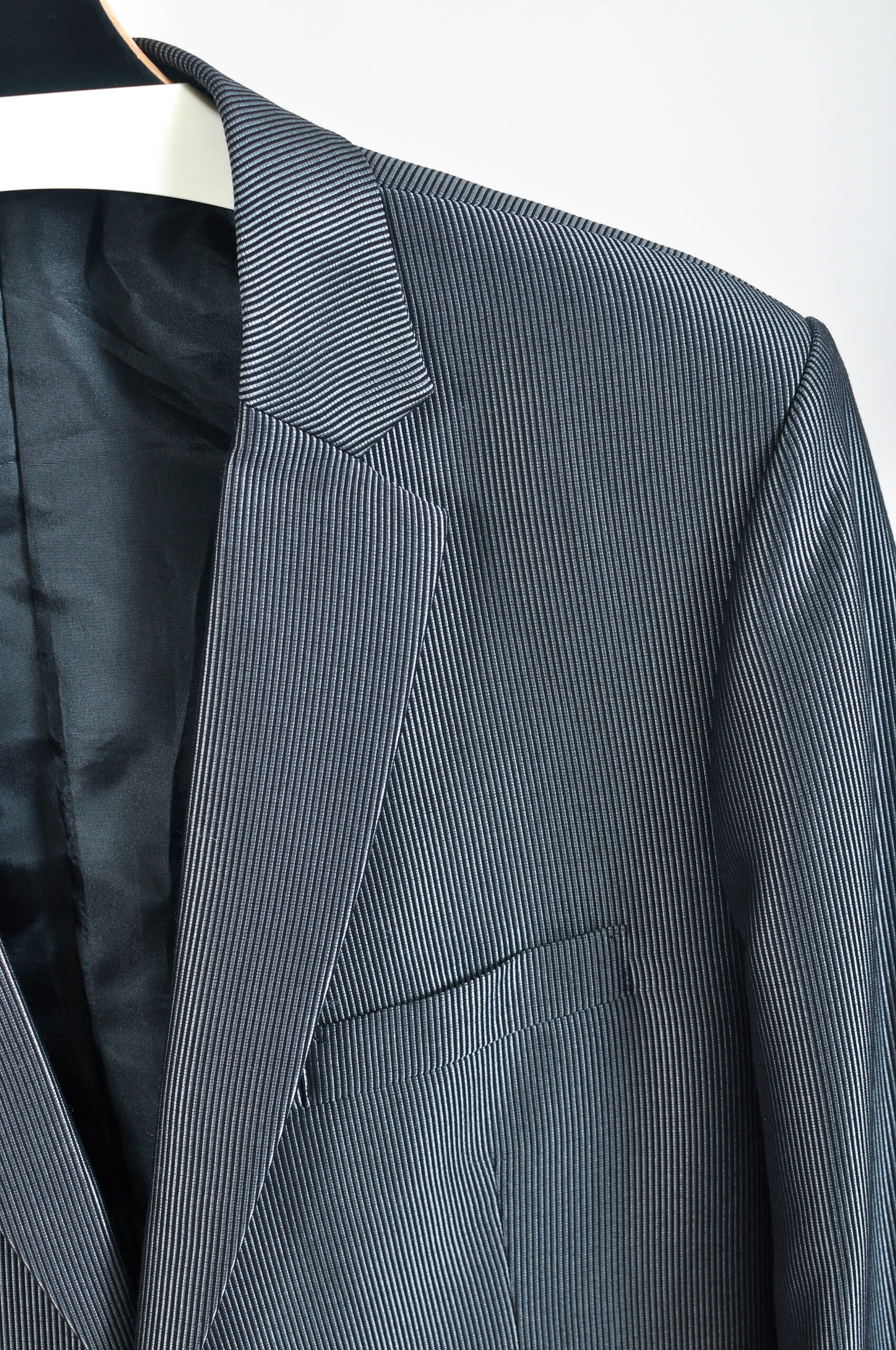 Vintage 00s Silver Striped Suit | XL | Retro Two-Piece Suit - Image 3