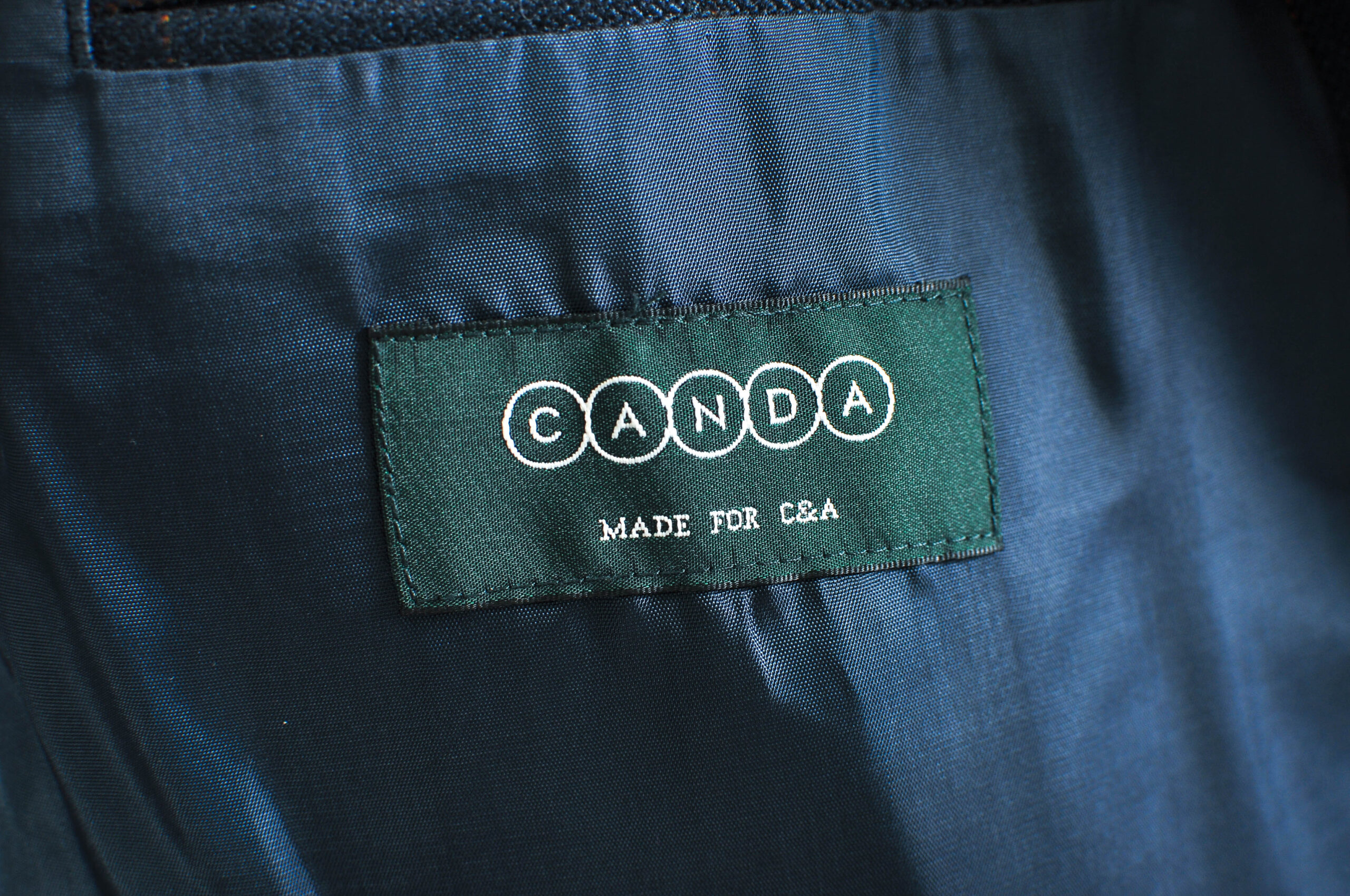 Vintage 00s Dark Blue Checkered Blazer | XXL - Image 4