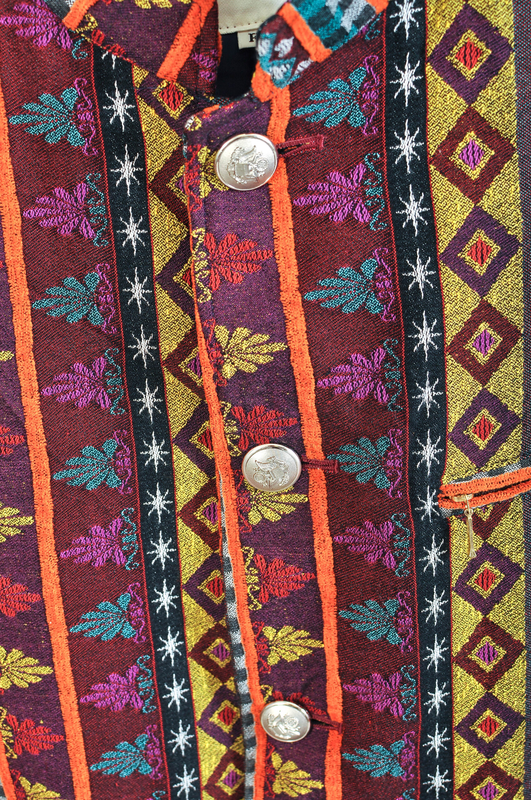 Vintage 00s Colourful Abstract Print Blazer | XL | l'garage - Image 4