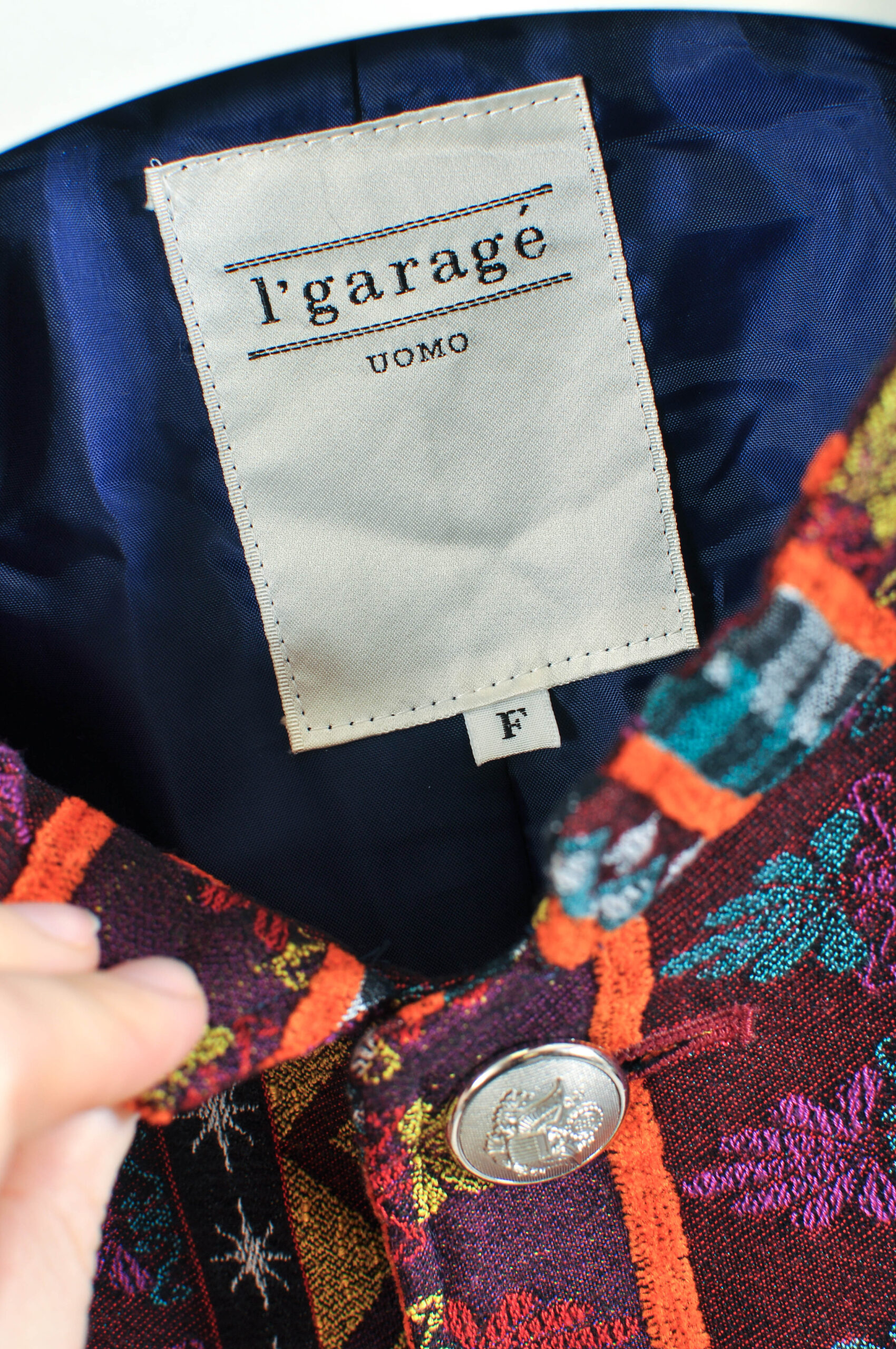Vintage 00s Colourful Abstract Print Blazer | XL | l'garage - Image 5