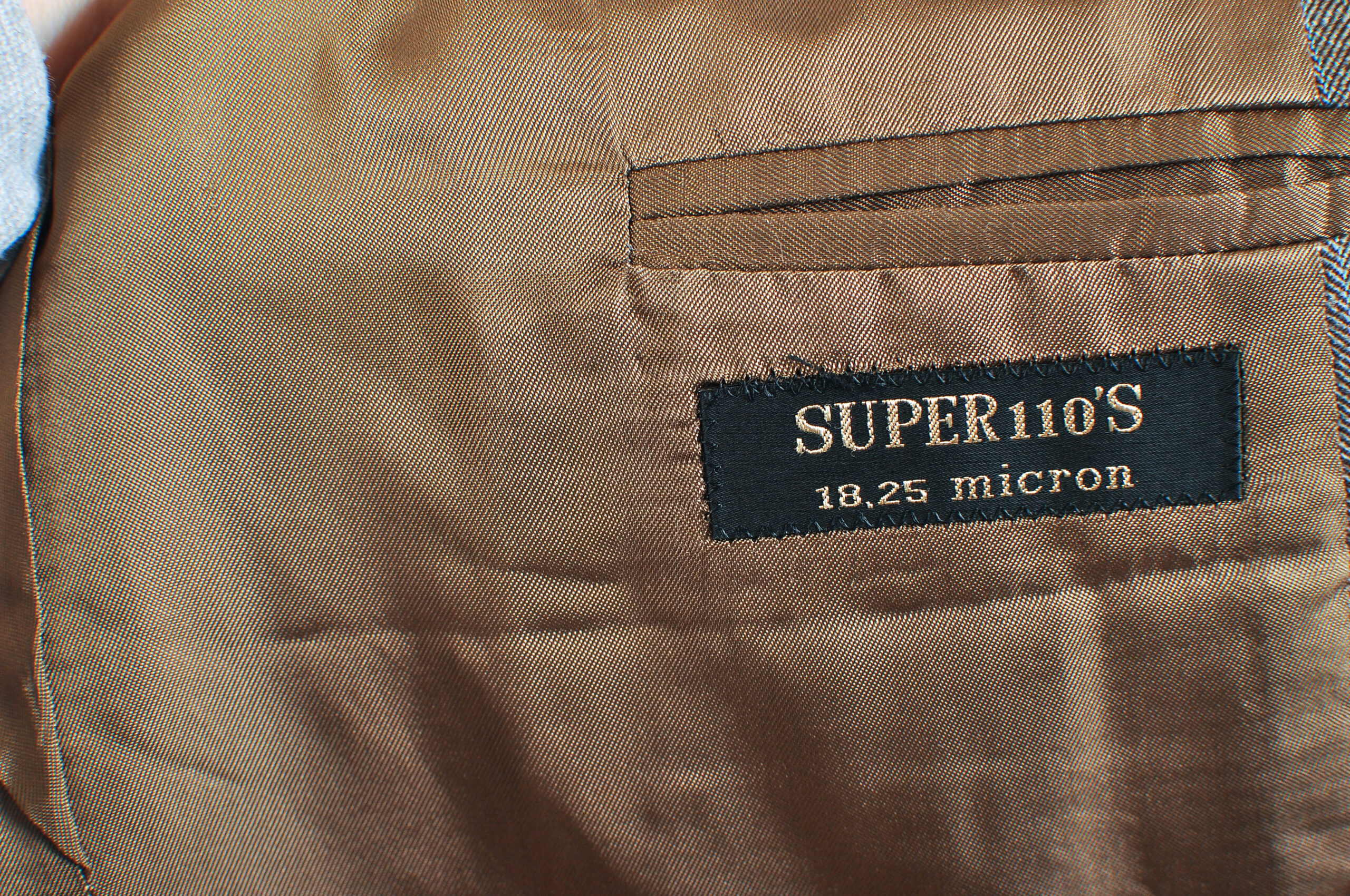 Vintage 00s Brown Striped Wool Suit | Size 50R (L) - Image 6