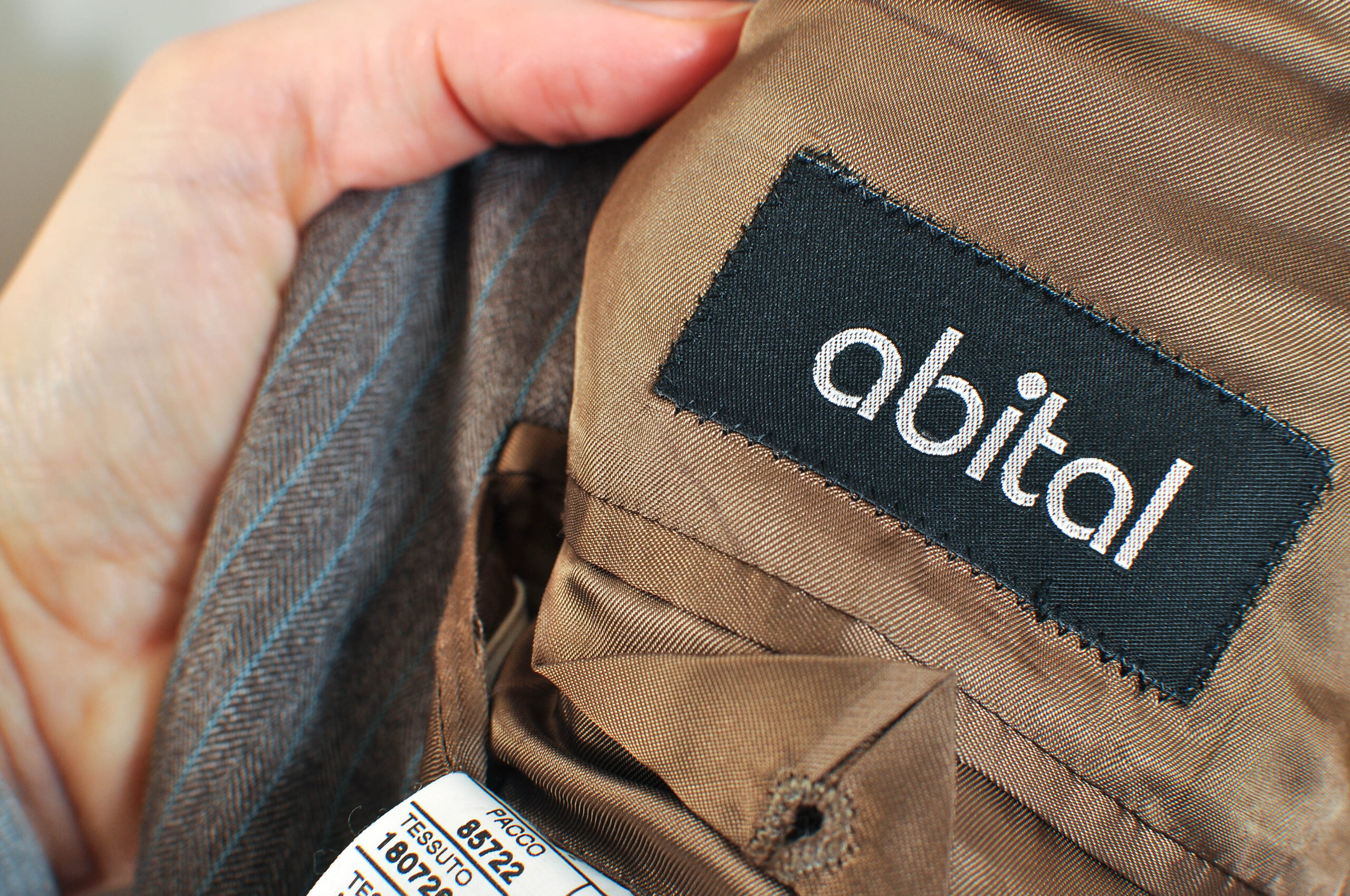 Vintage 00s Brown Striped Wool Suit | Size 50R (L) - Image 7