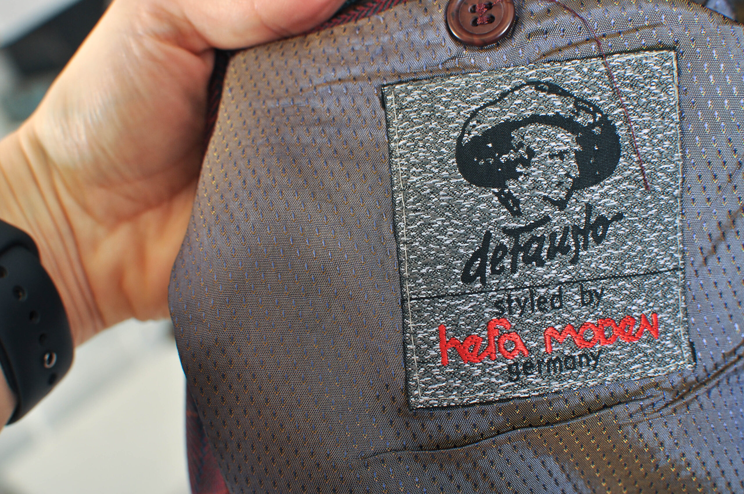 Vintage 00s Maroon Checkered Blazer Jacket | XXL - Image 5