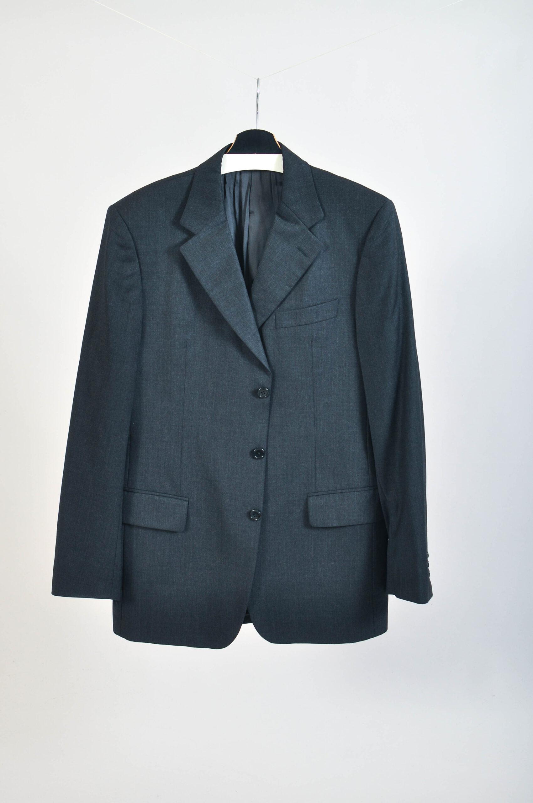 Vintage 90s Grey Classic Wool Suit | Size 52L | Dustin - Image 3