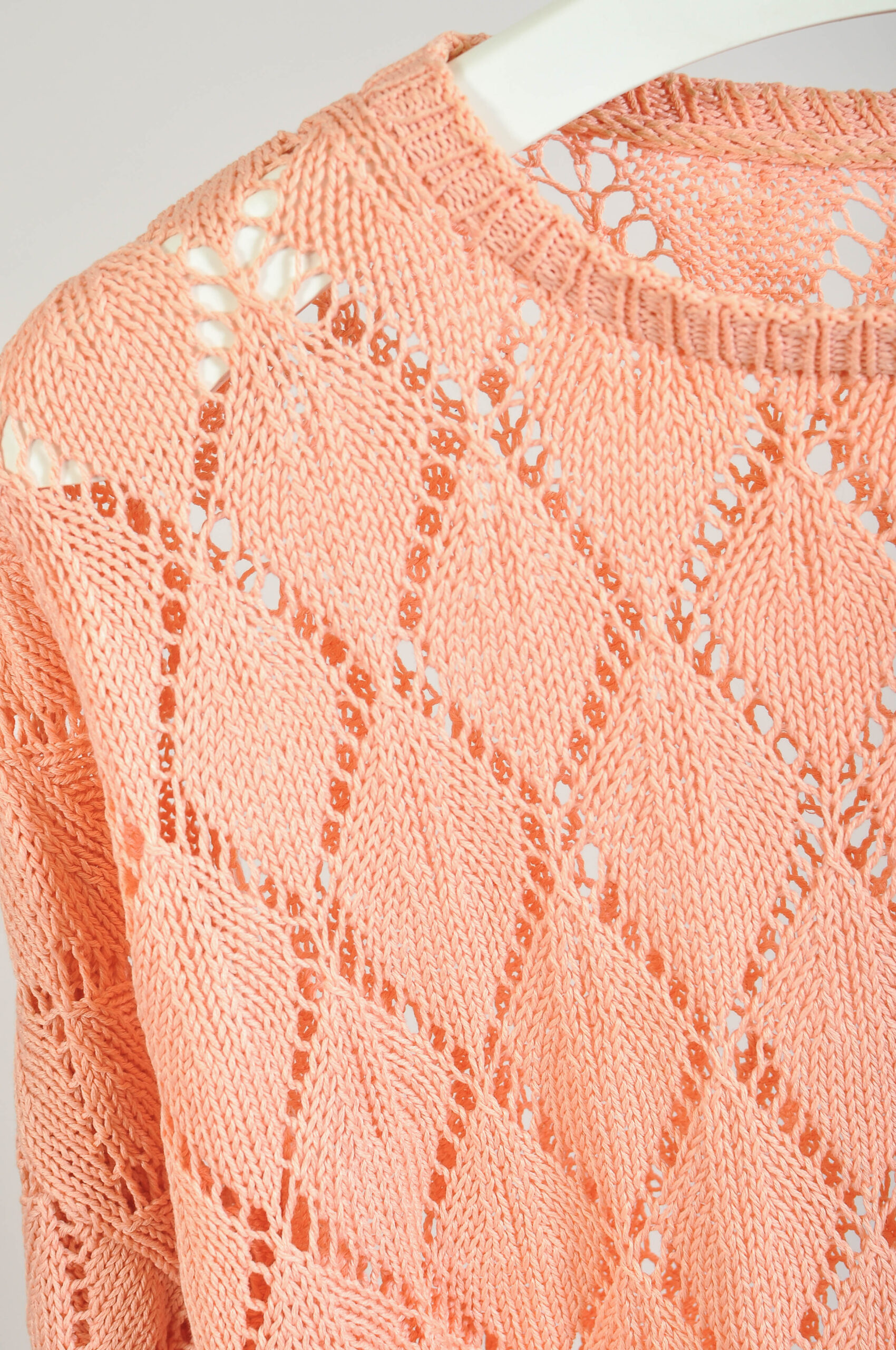 Vintage 90s Oversized Handknit Cotton Sweater | One Size - Image 3