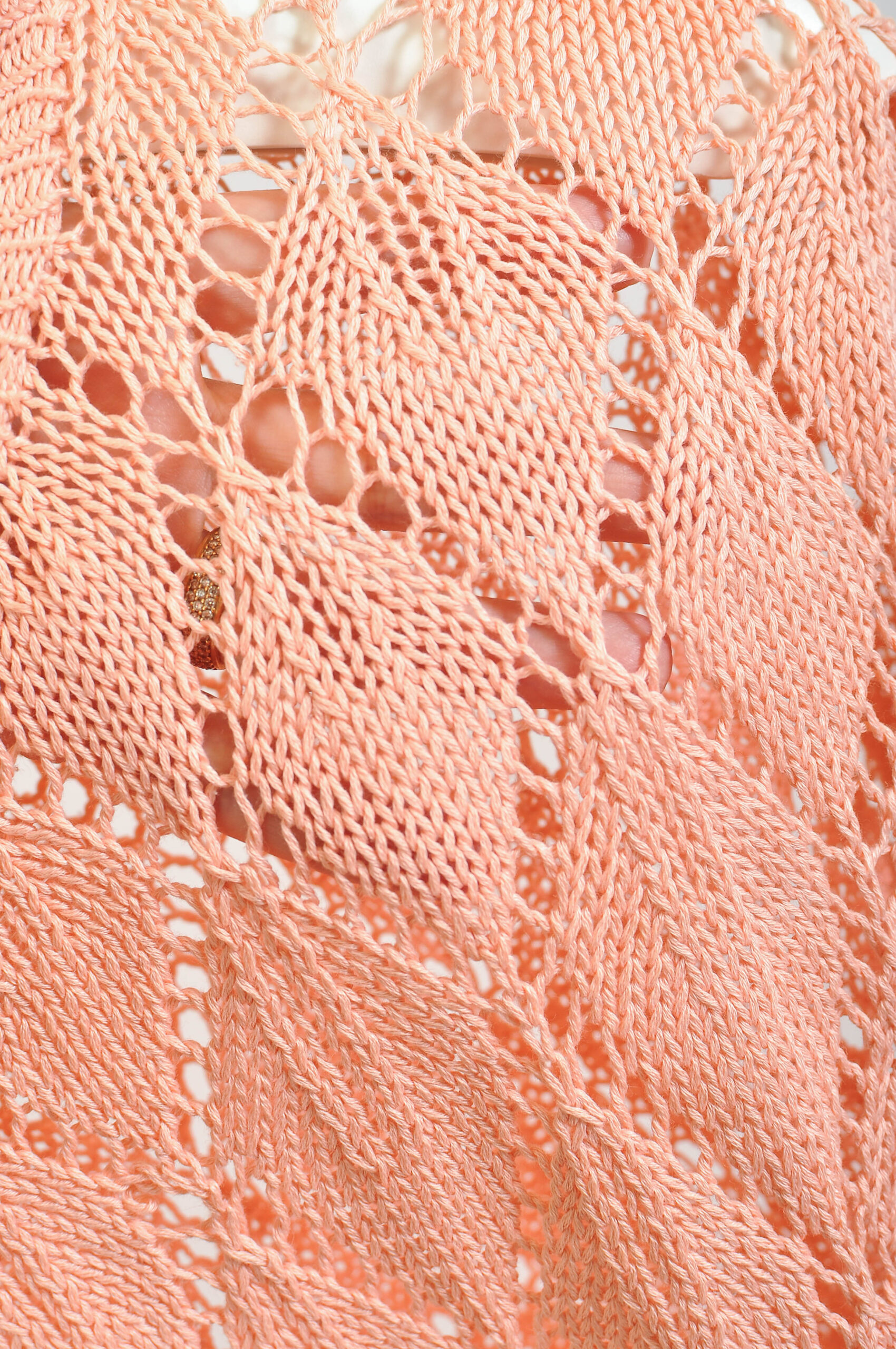 Vintage 90s Oversized Handknit Cotton Sweater | One Size - Image 4