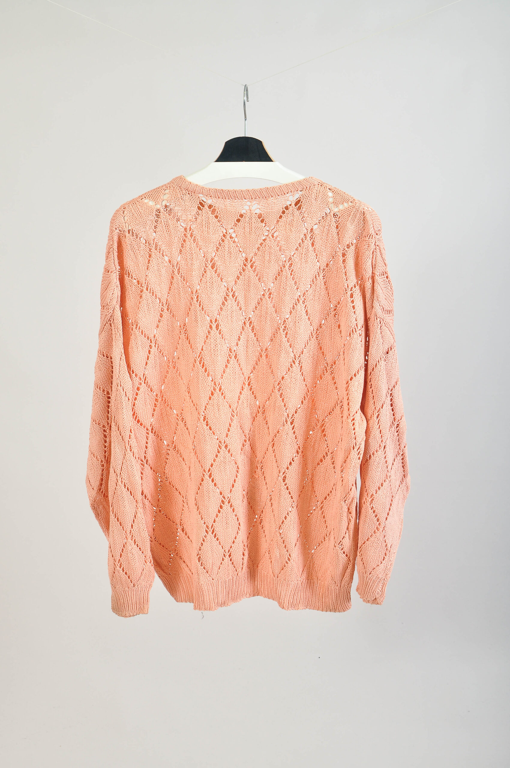 Vintage 90s Oversized Handknit Cotton Sweater | One Size - Image 5