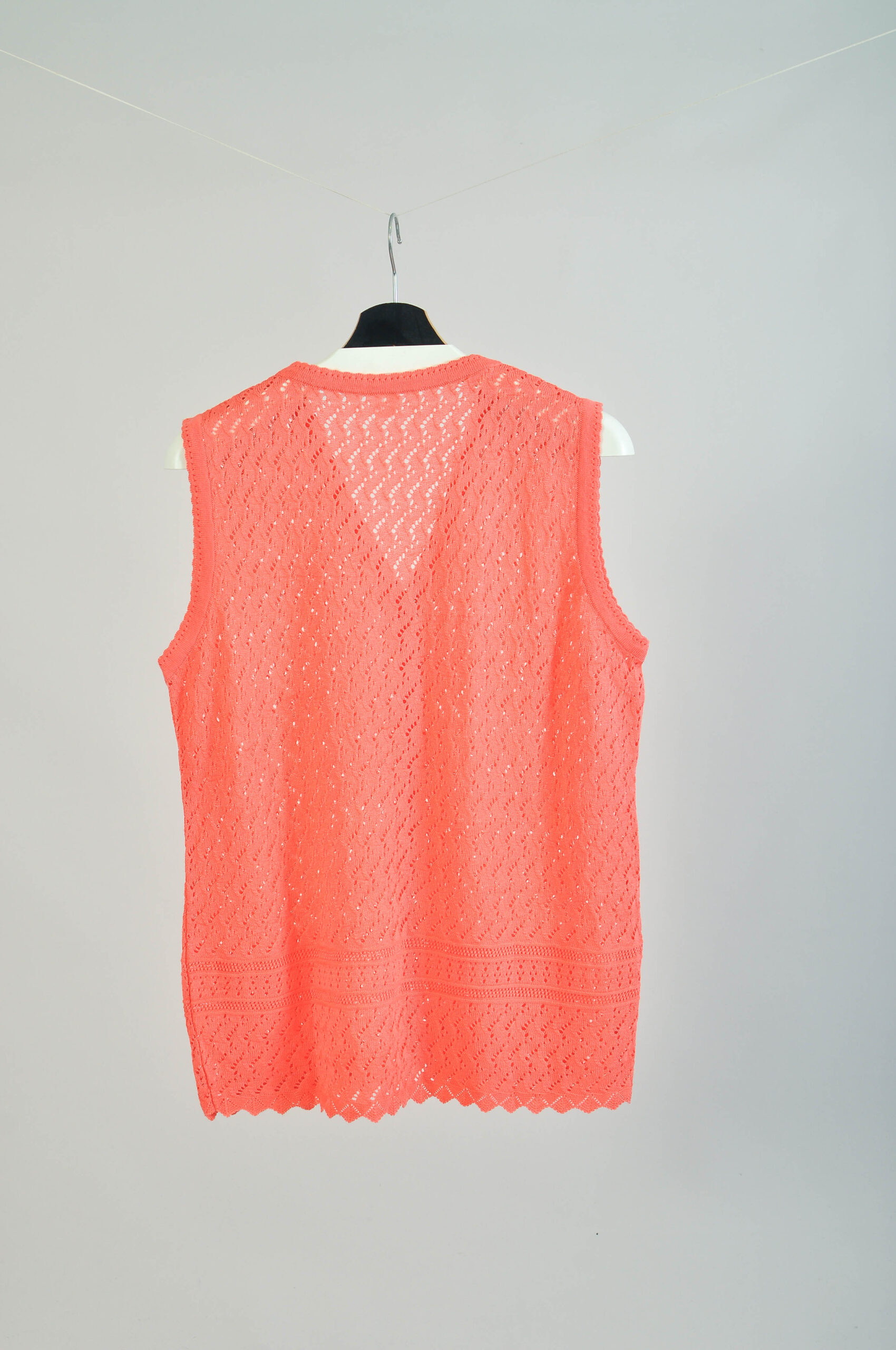 Vintage 90s Pink Knitted Vest | Size L | Wool Blend - Image 5