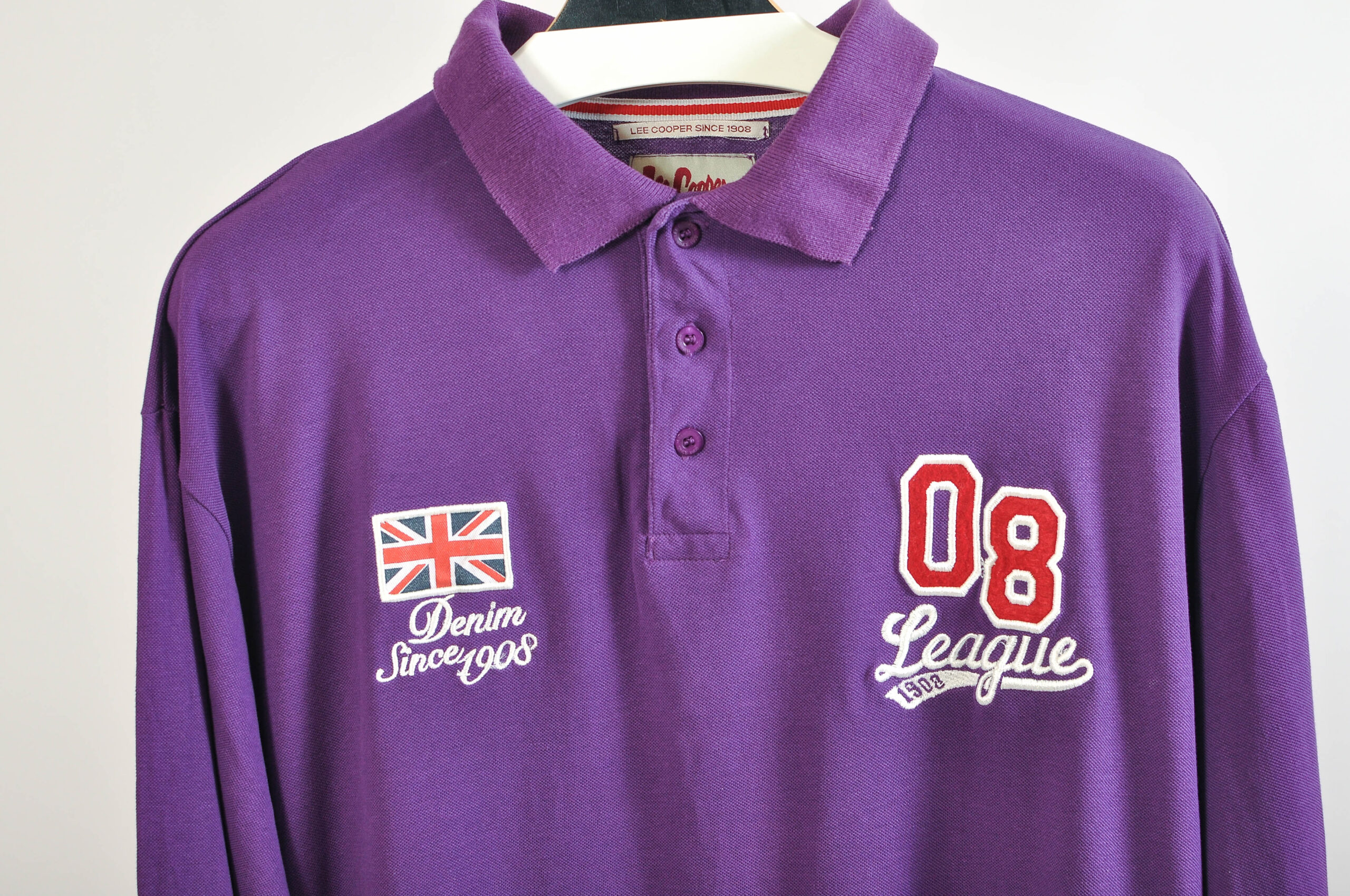 Vintage 00s Lee Cooper Long Sleeve Polo Shirt | Size XXL - Image 3