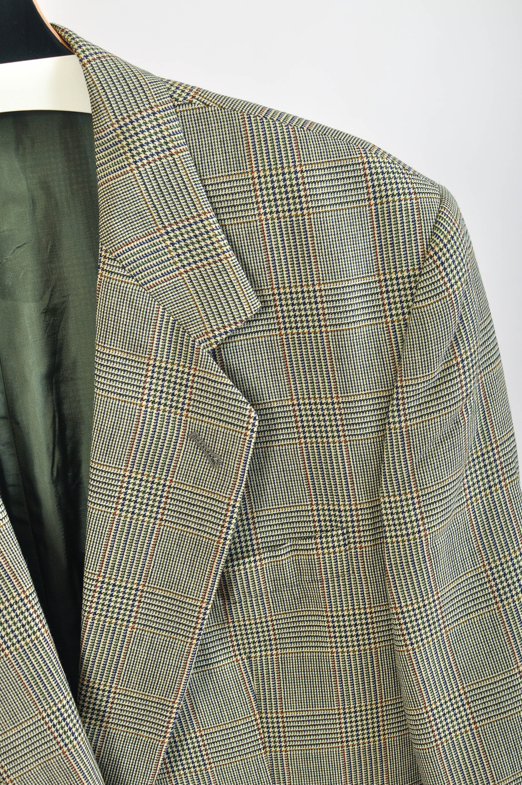 Vintage 00s Checkered Wool Blazer Jacket | XXL Fit - Image 3