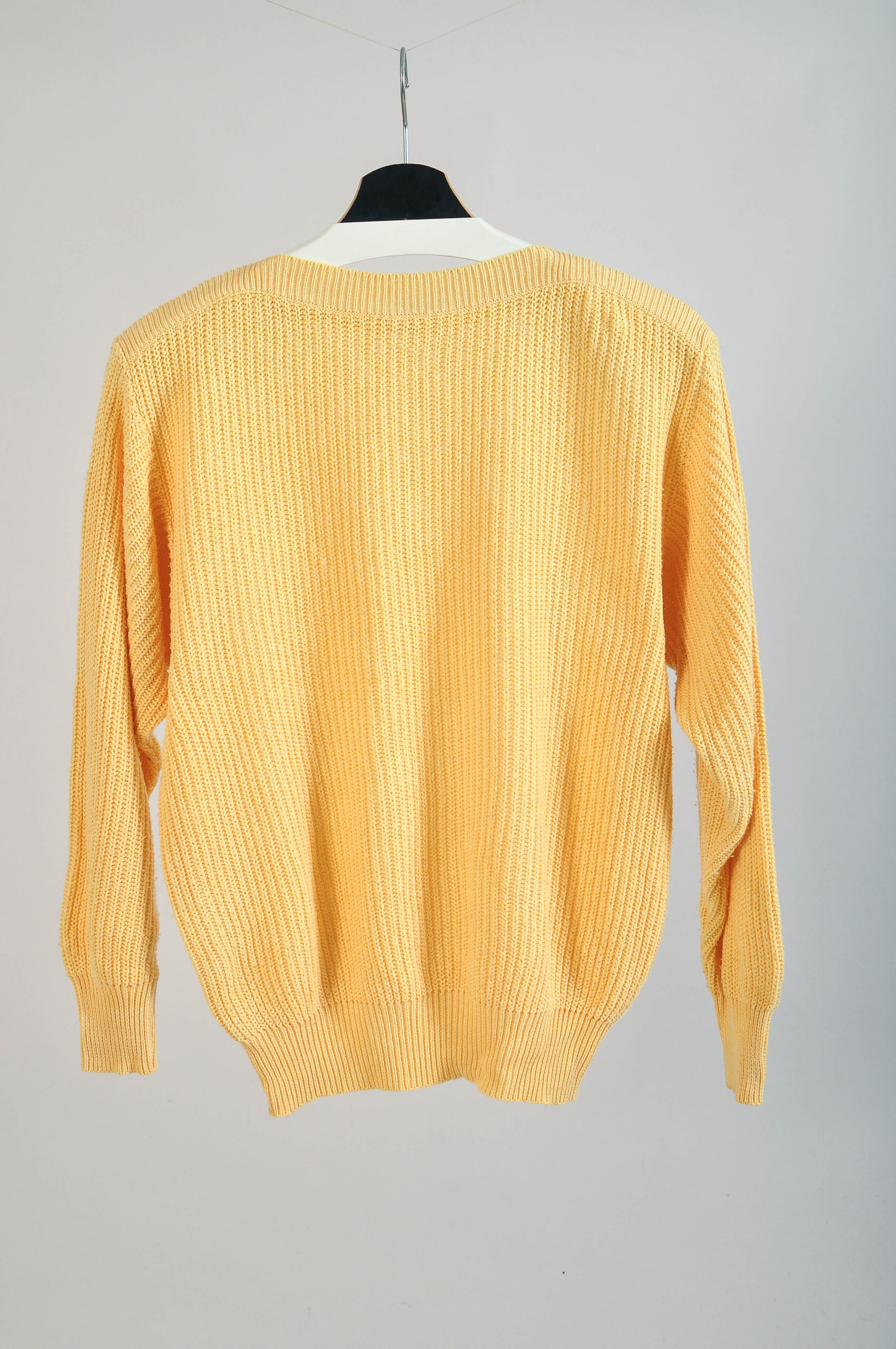 Vintage 90s Yellow Knit Jumper | M/L - Image 5