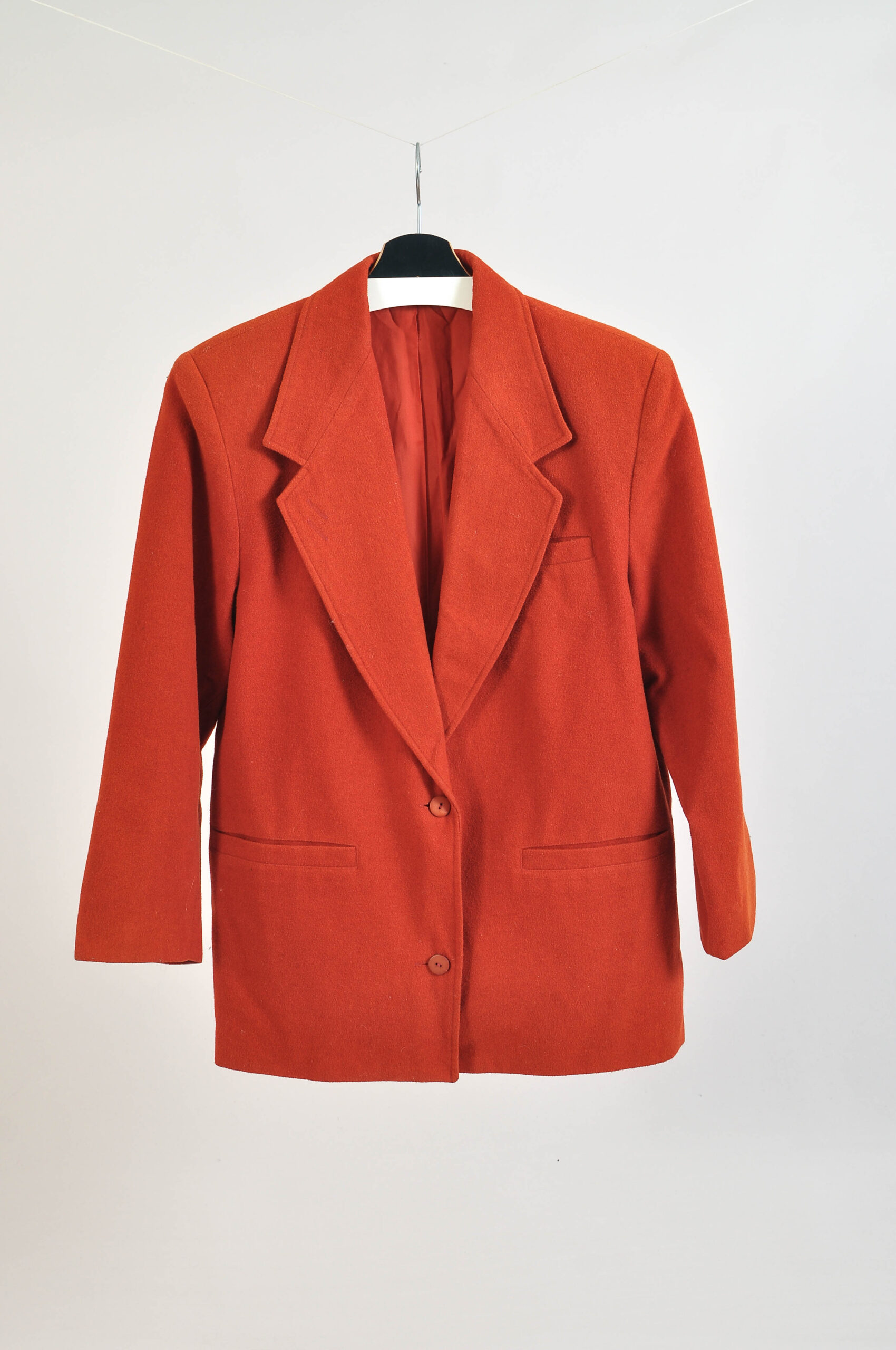 Vintage 90s Orange Blazer Coat – S