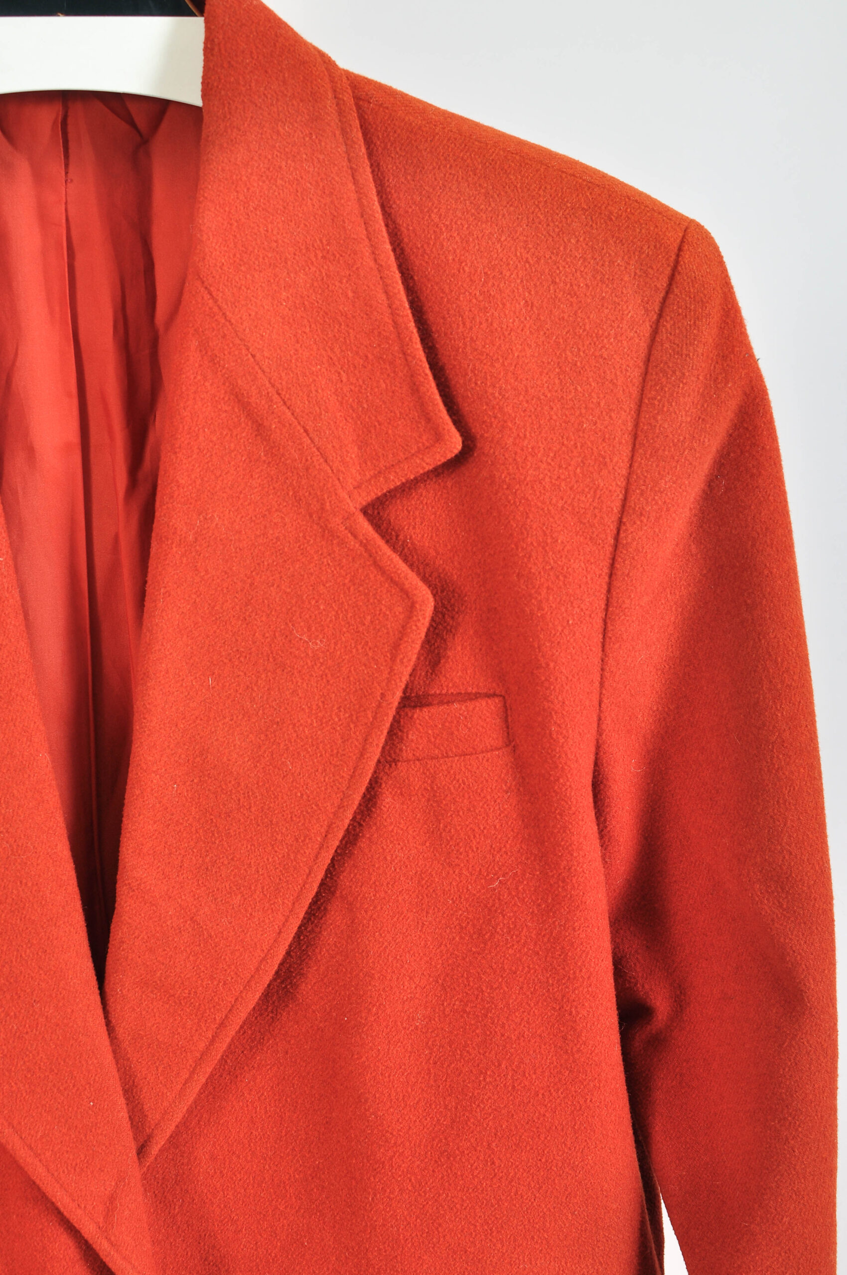 Vintage 90s Orange Blazer Coat – S - Image 3