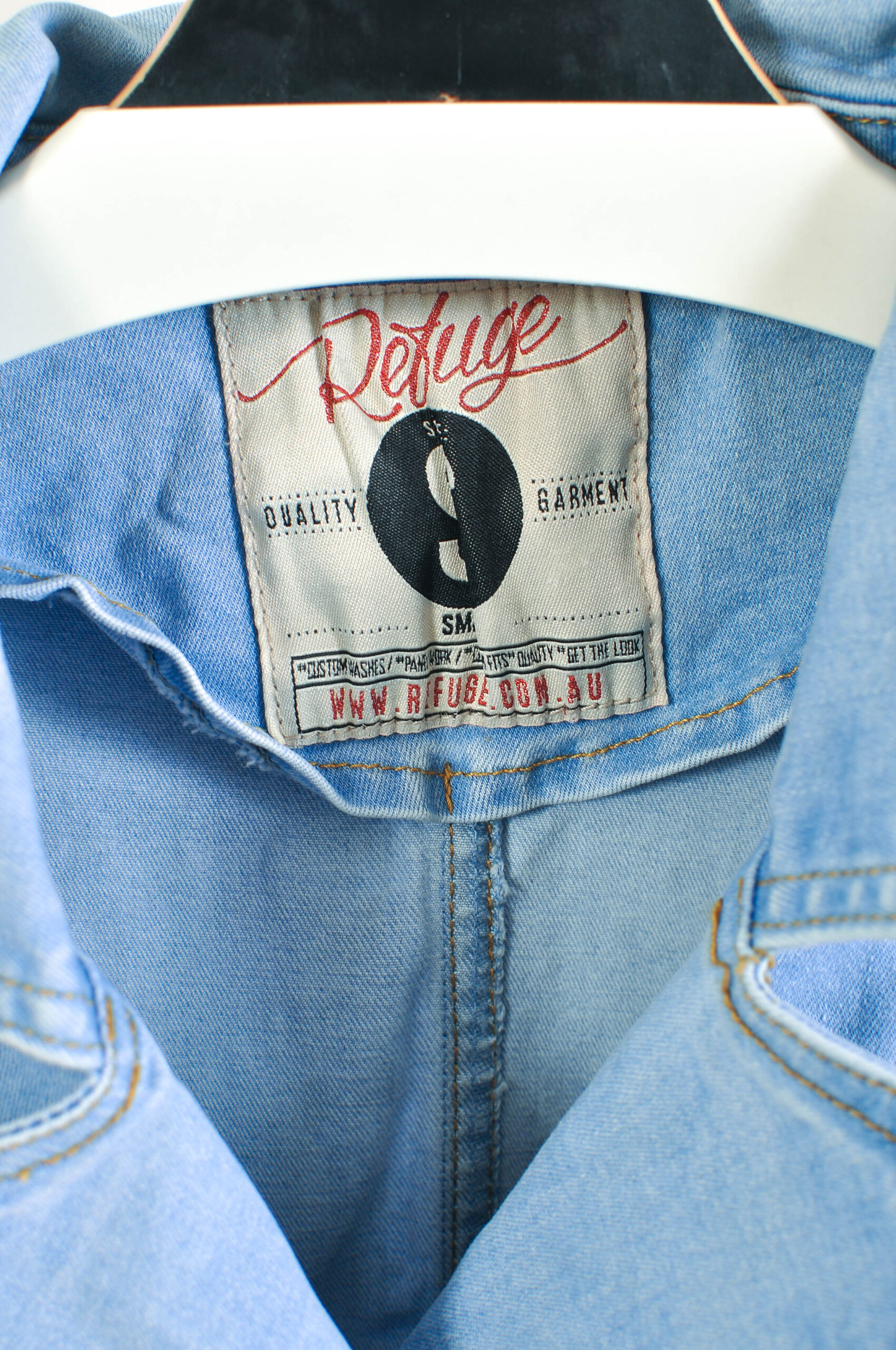 Vintage Refuge Napoleon Style Denim Jacket – S - Image 4