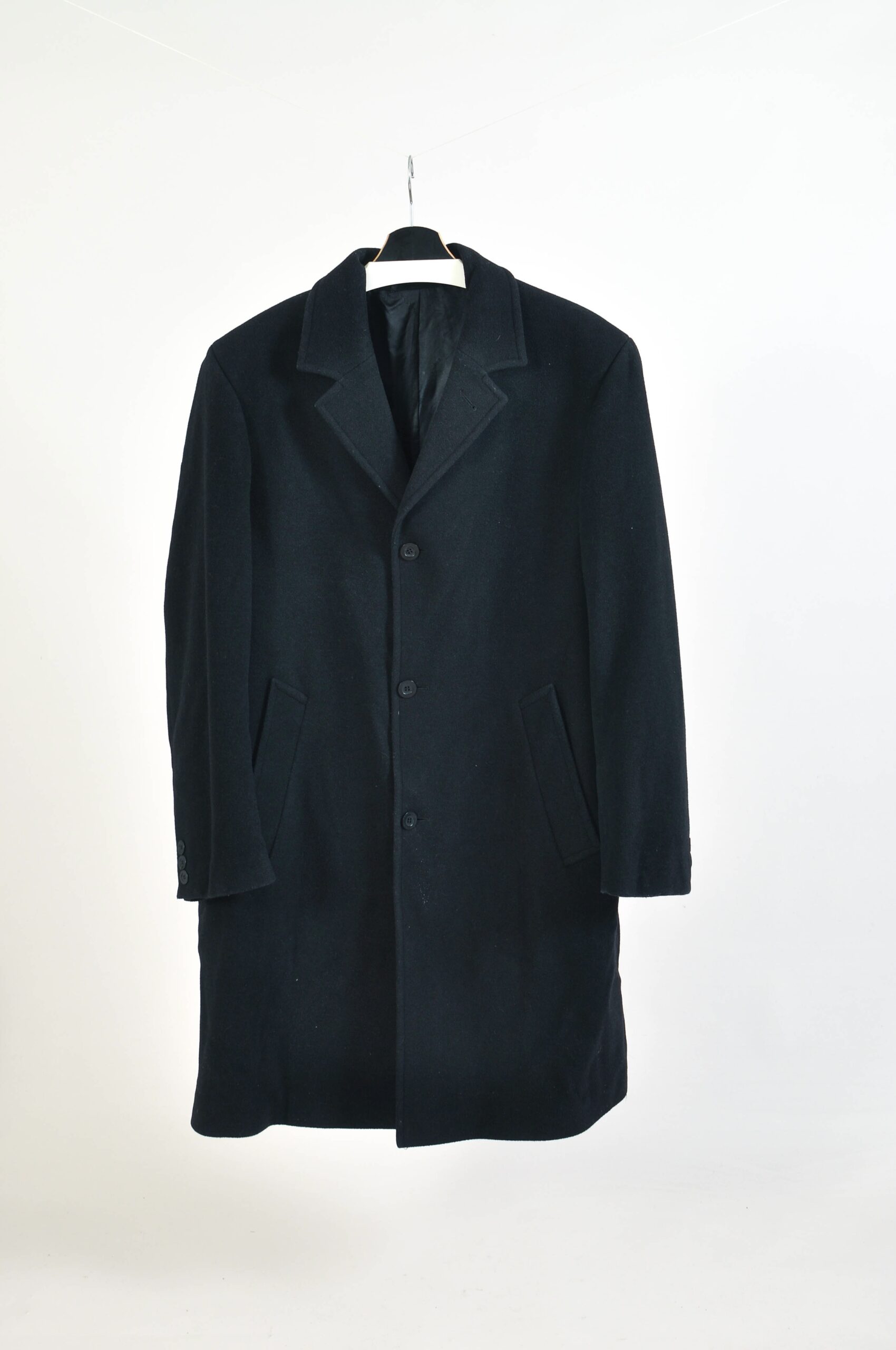 Vintage Y2K Nicolas Scholz Black Wool Coat – 2XL