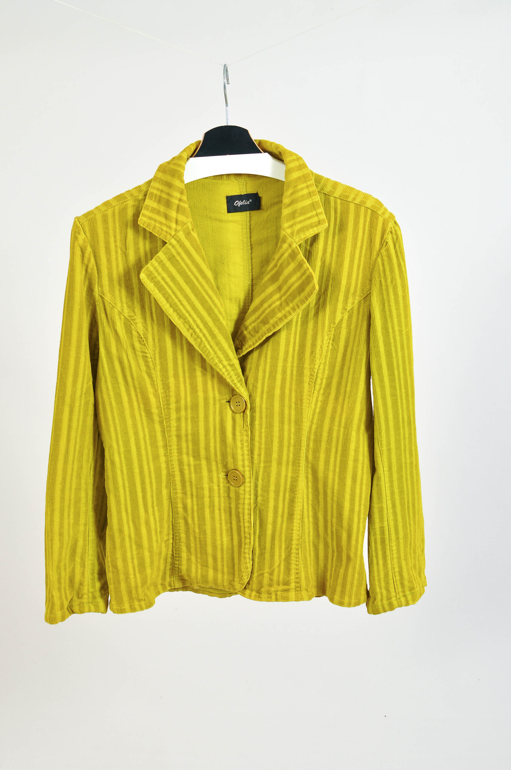 Vintage Y2K Ofelia Light Green Velvet Blazer – S