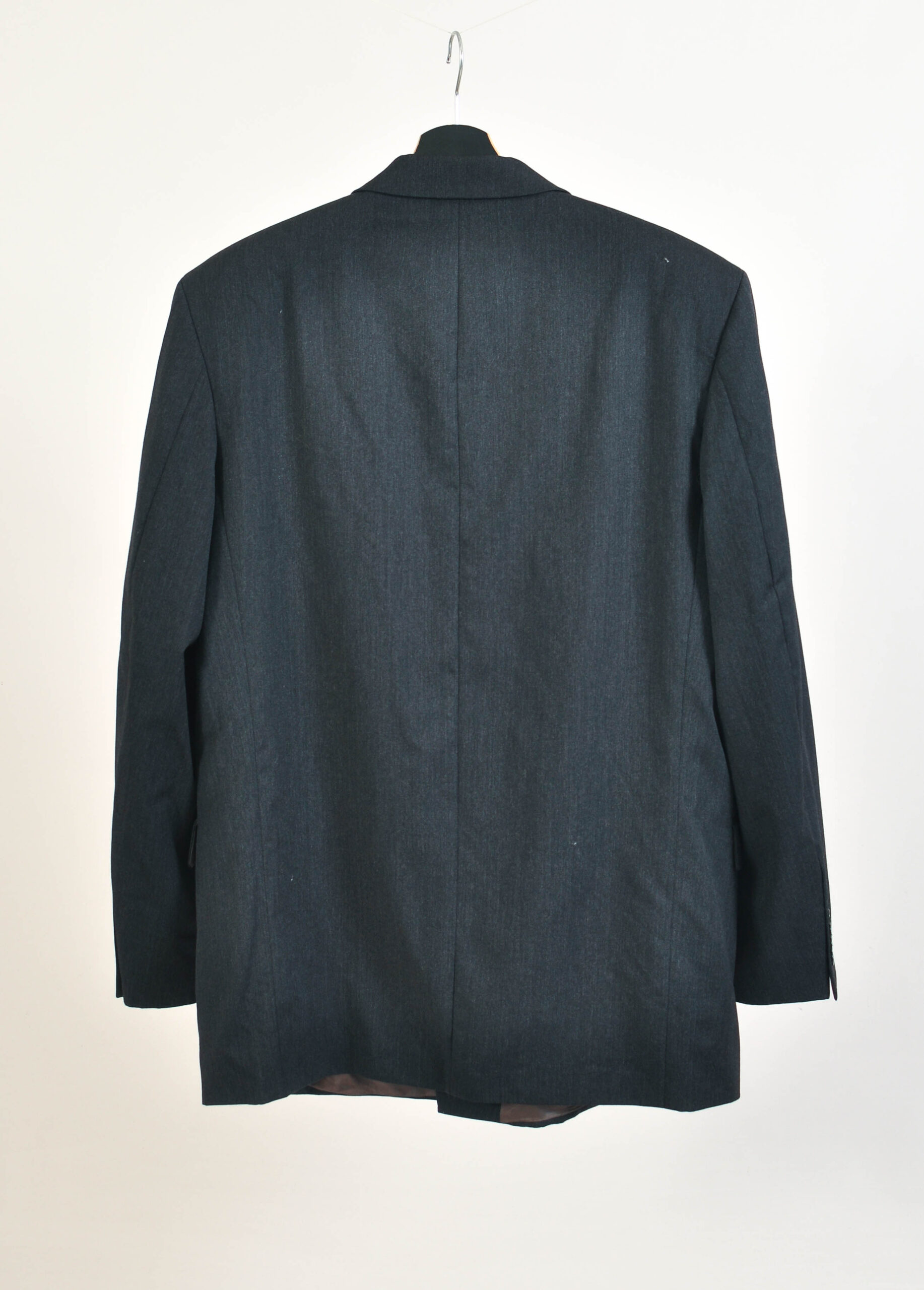 Vintage 80s Roy Robson Double Breasted Grey Wool Suit – L - Image 5