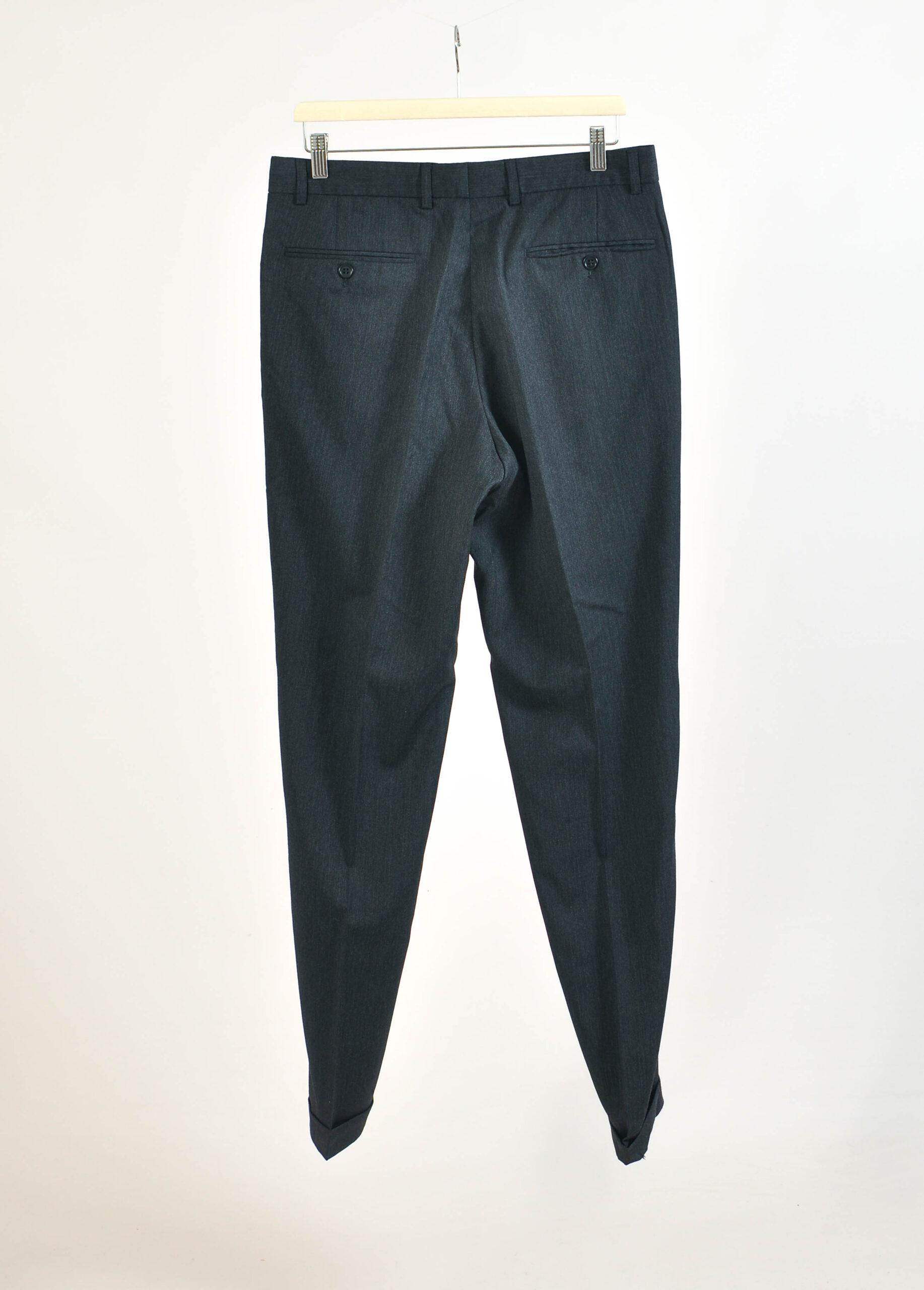 Vintage 80s Roy Robson Double Breasted Grey Wool Suit – L - Image 9