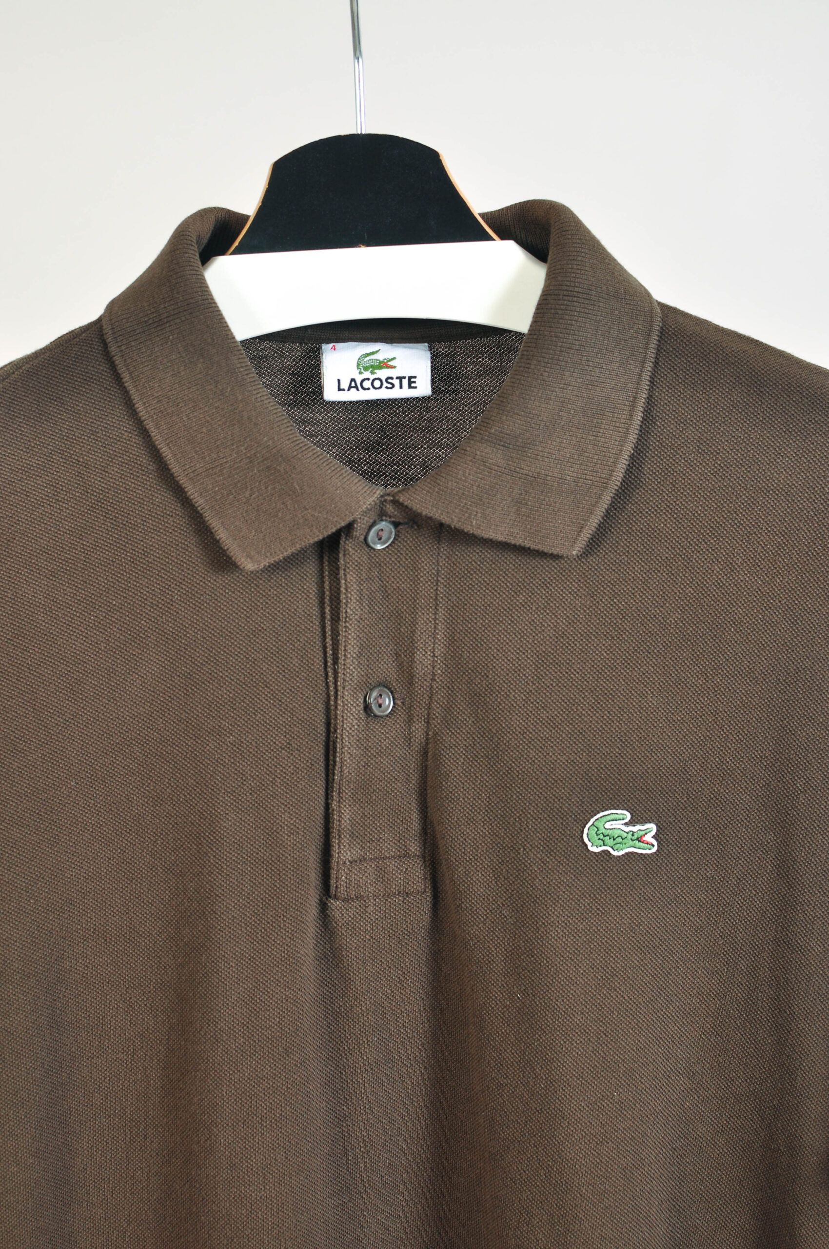 Vintage 90s Lacoste Brown Polo Shirt – M - Image 3