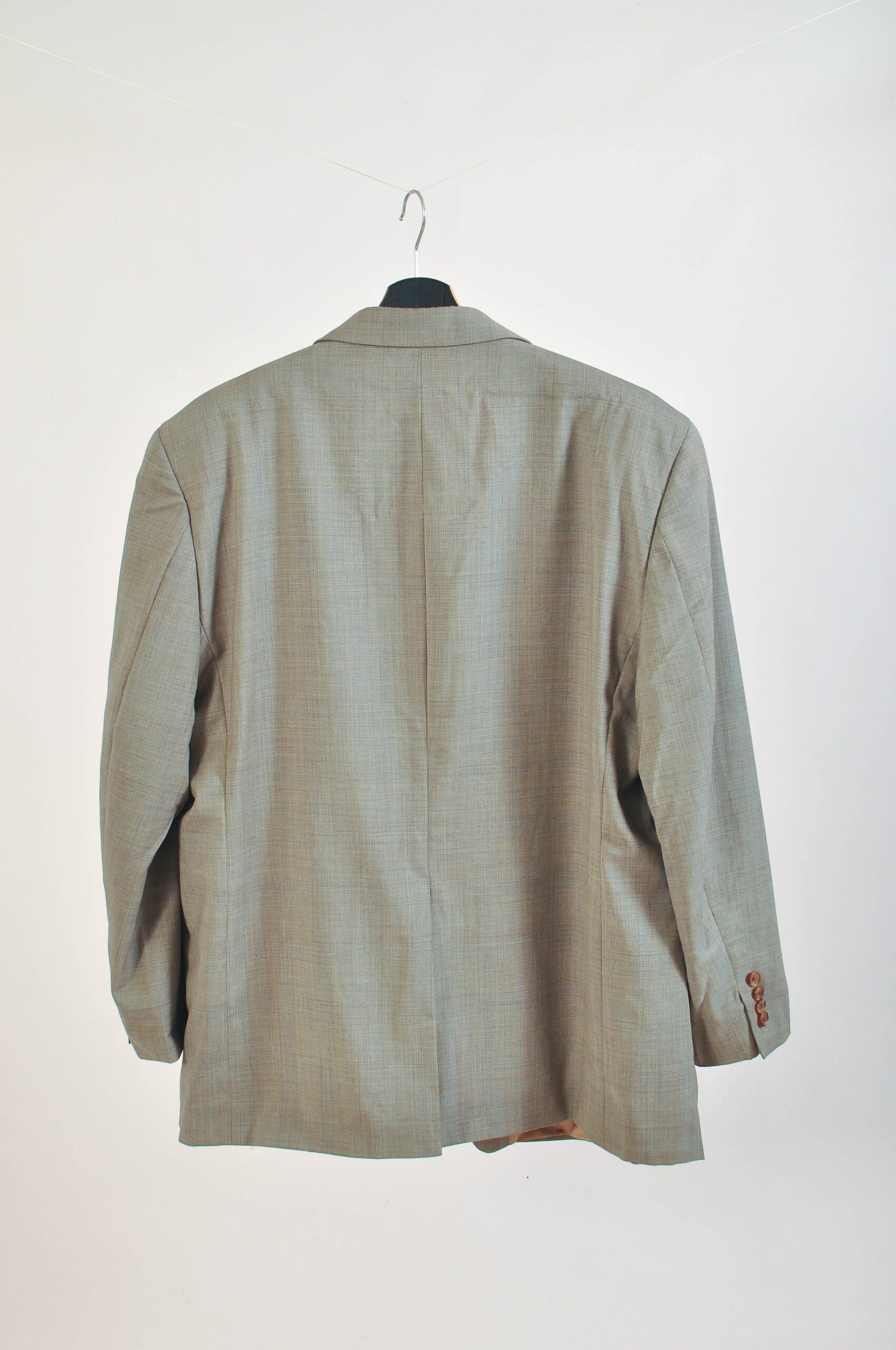 Vintage 00s Ralph Lauren Wool Checkered Blazer | 46R - Image 6