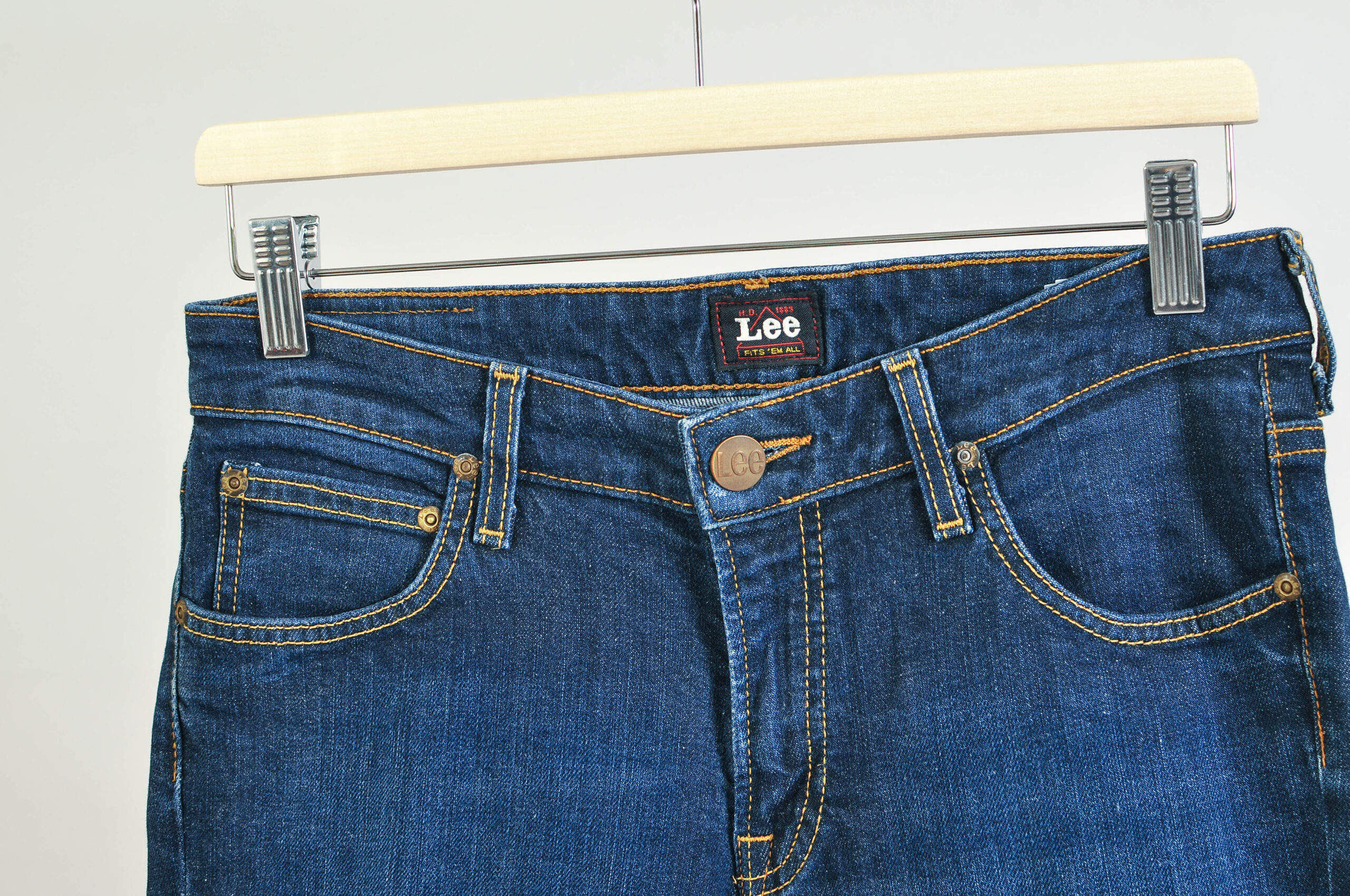 Vintage Y2K Lee Marion Straight Dark Blue Jeans 28/31 - Image 3