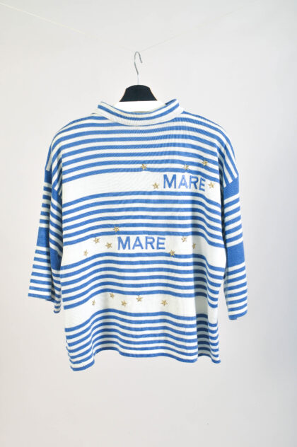 Vintage 90s Nautical Style Cotton Jumper | XL