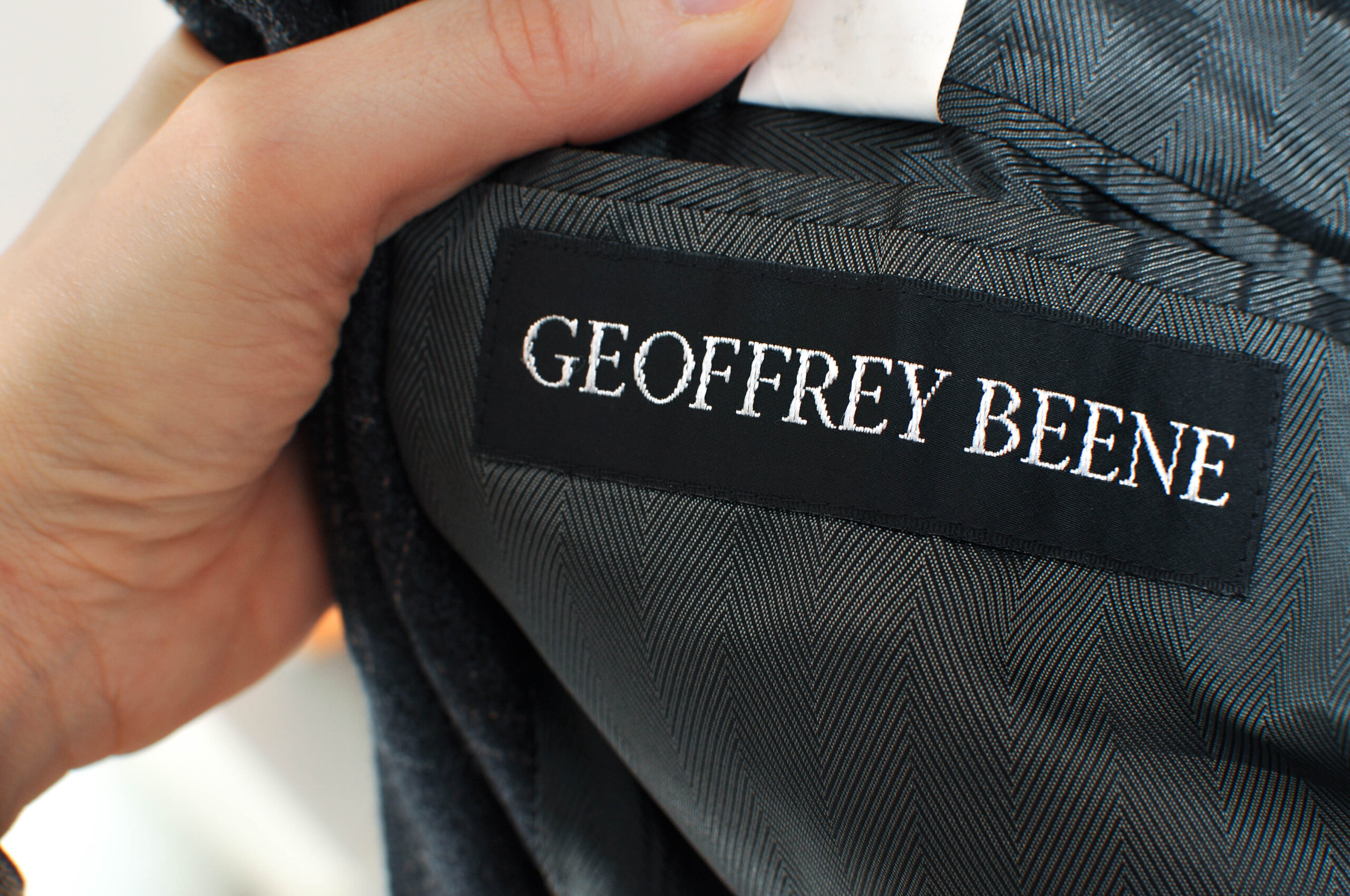 Vintage 90s Geoffrey Beene Wool Checkered Blazer – XXL - Image 5