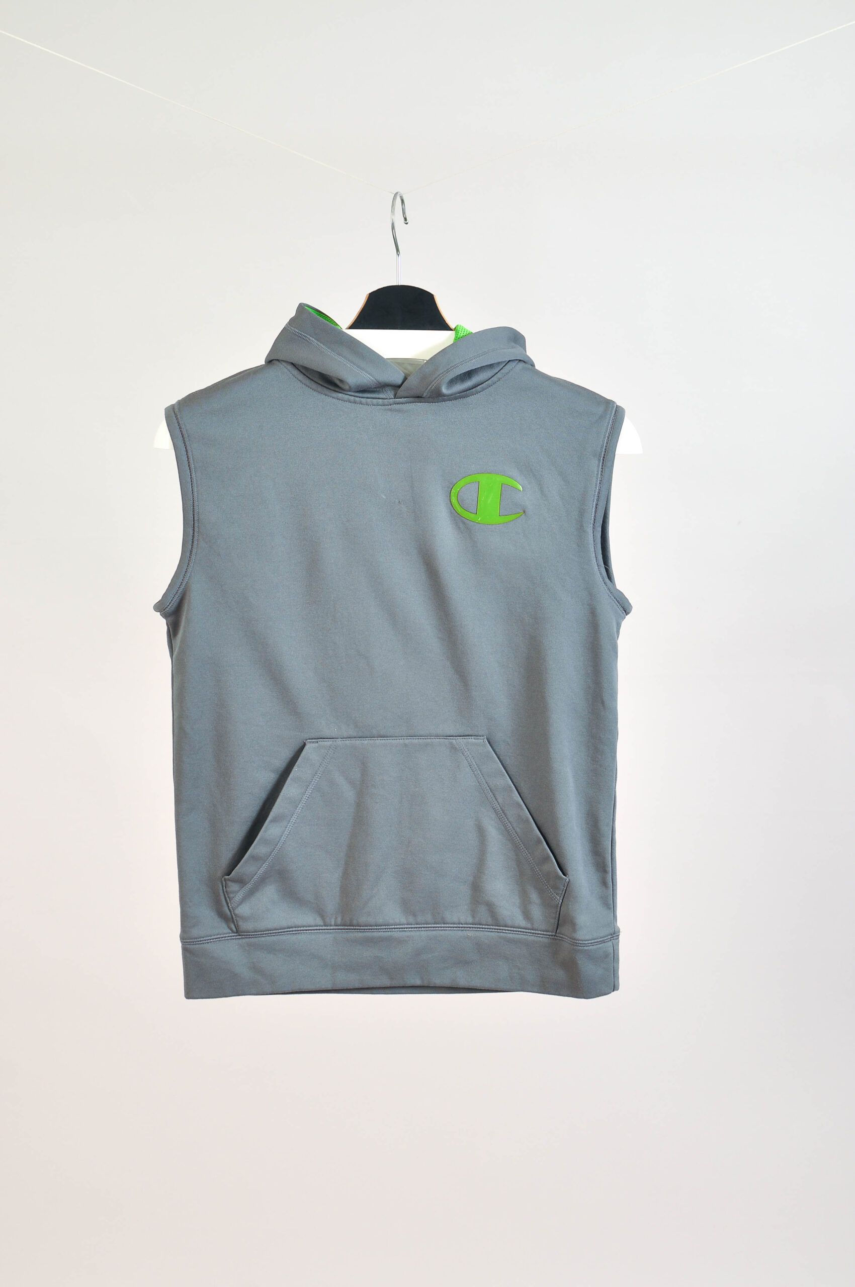 Vintage Y2K Champion Sleeveless Hoodie – S