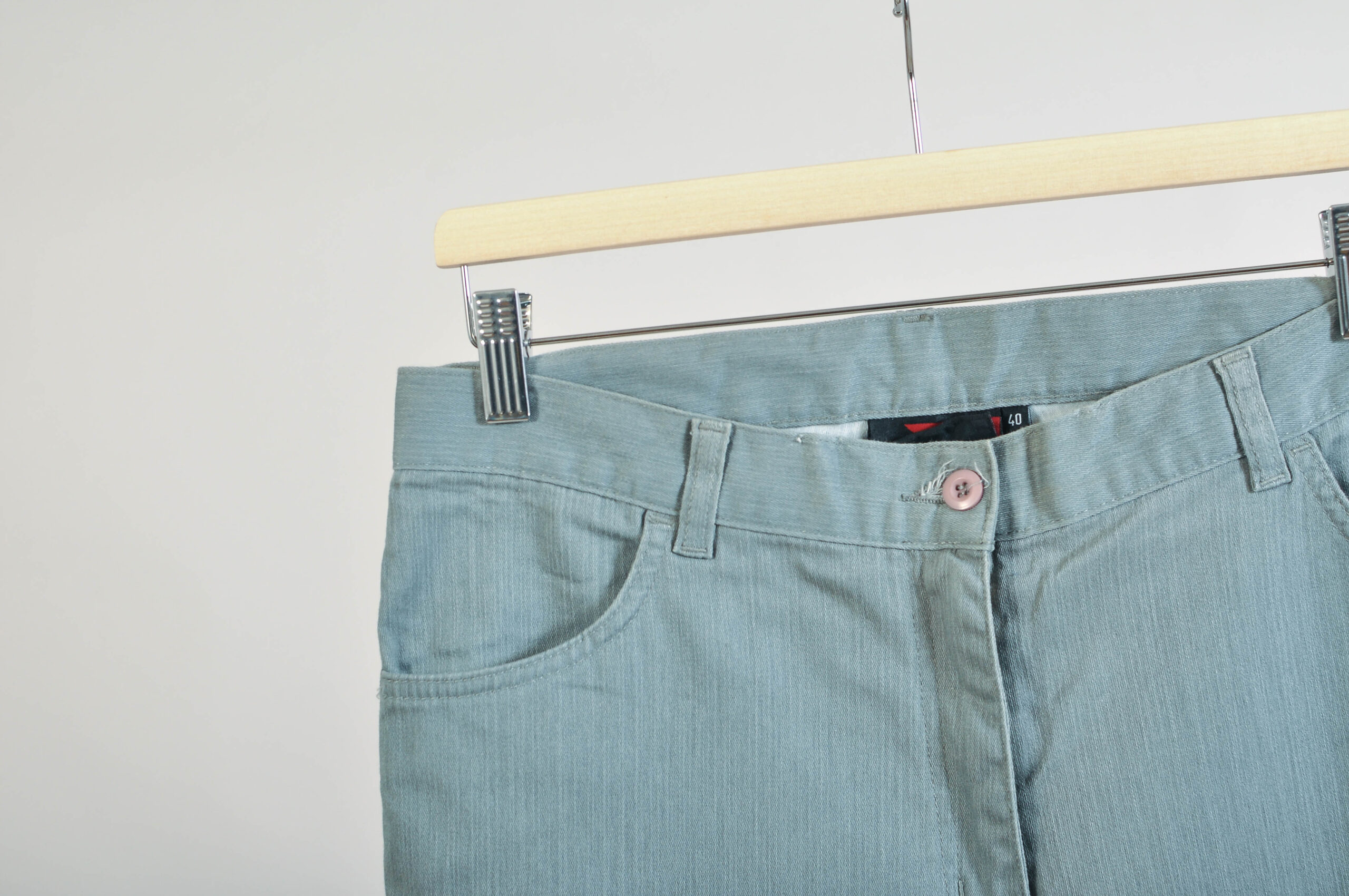 Vintage 00s Y2K Grey Denim Jacket & Pants Suit | Size 40 - Image 7