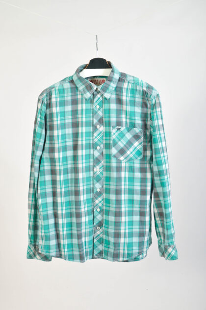 Vintage Y2K Checkered Mustang Shirt – M