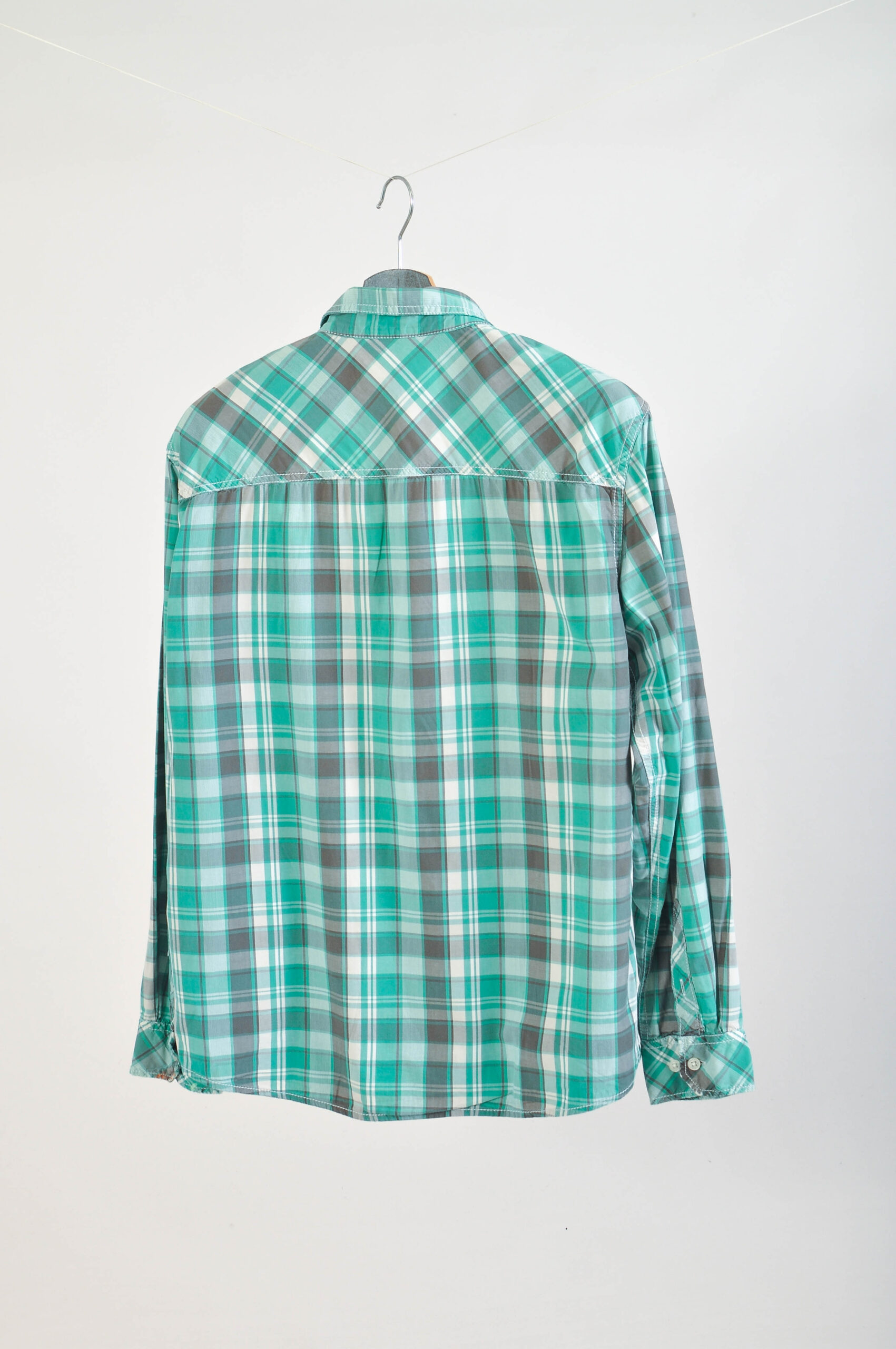 Vintage Y2K Checkered Mustang Shirt – M - Image 5