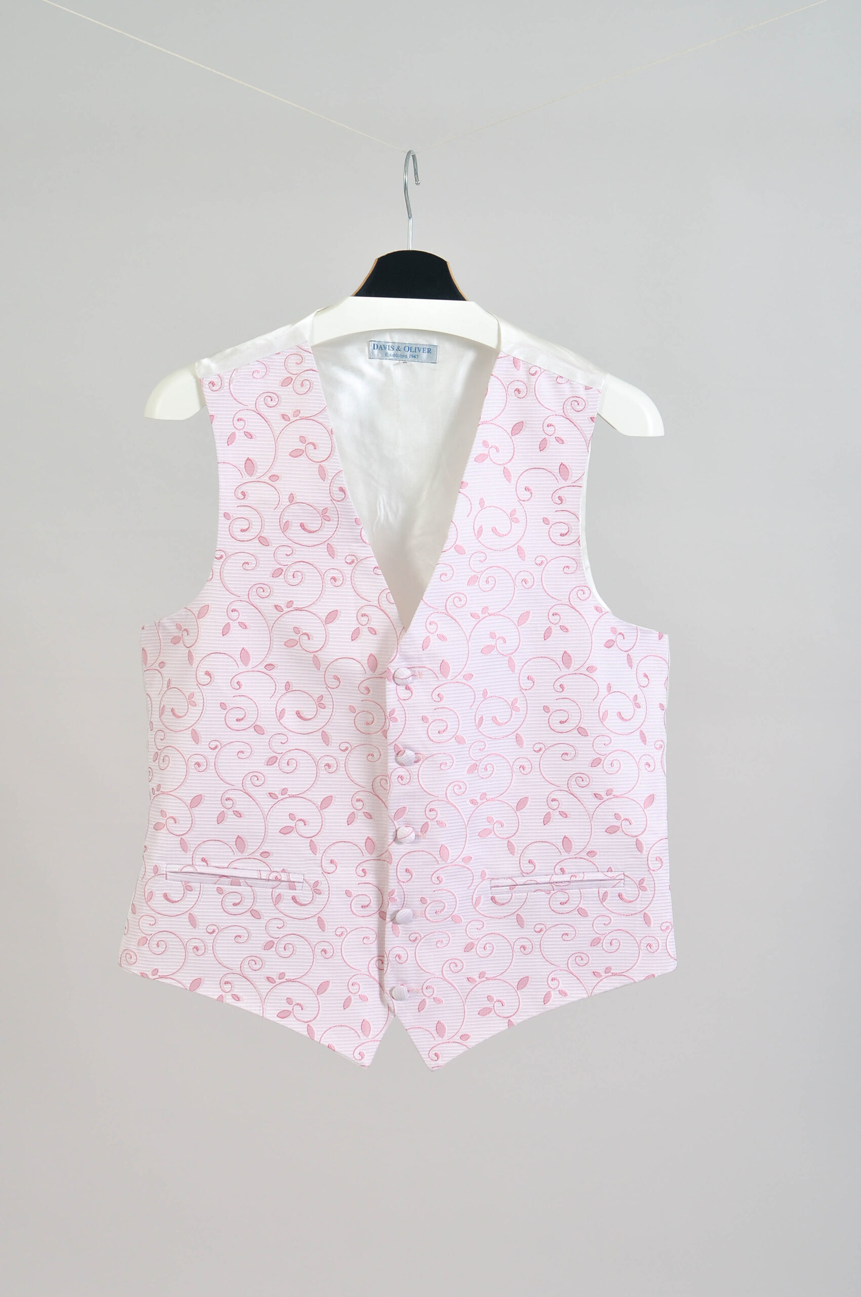 Vintage 00s Davis & Oliver Light Pink Vest – M