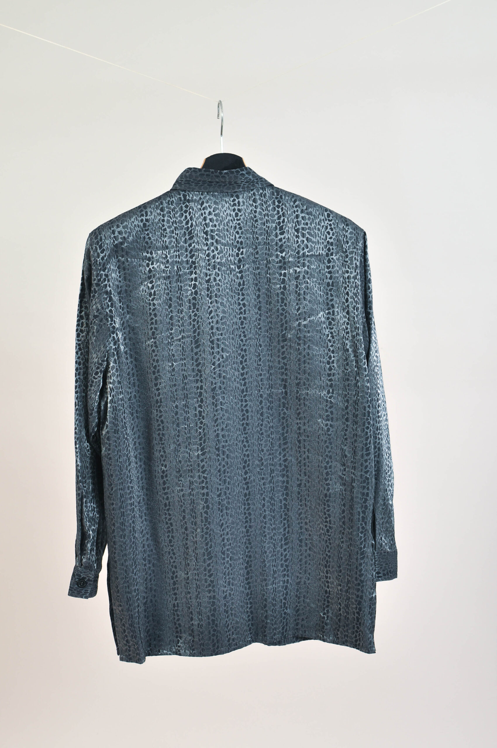 Vintage 90s Stars Silver Shirt – Size 38 - Image 4