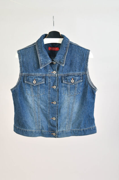 Vintage 00s River Island Denim Vest – L