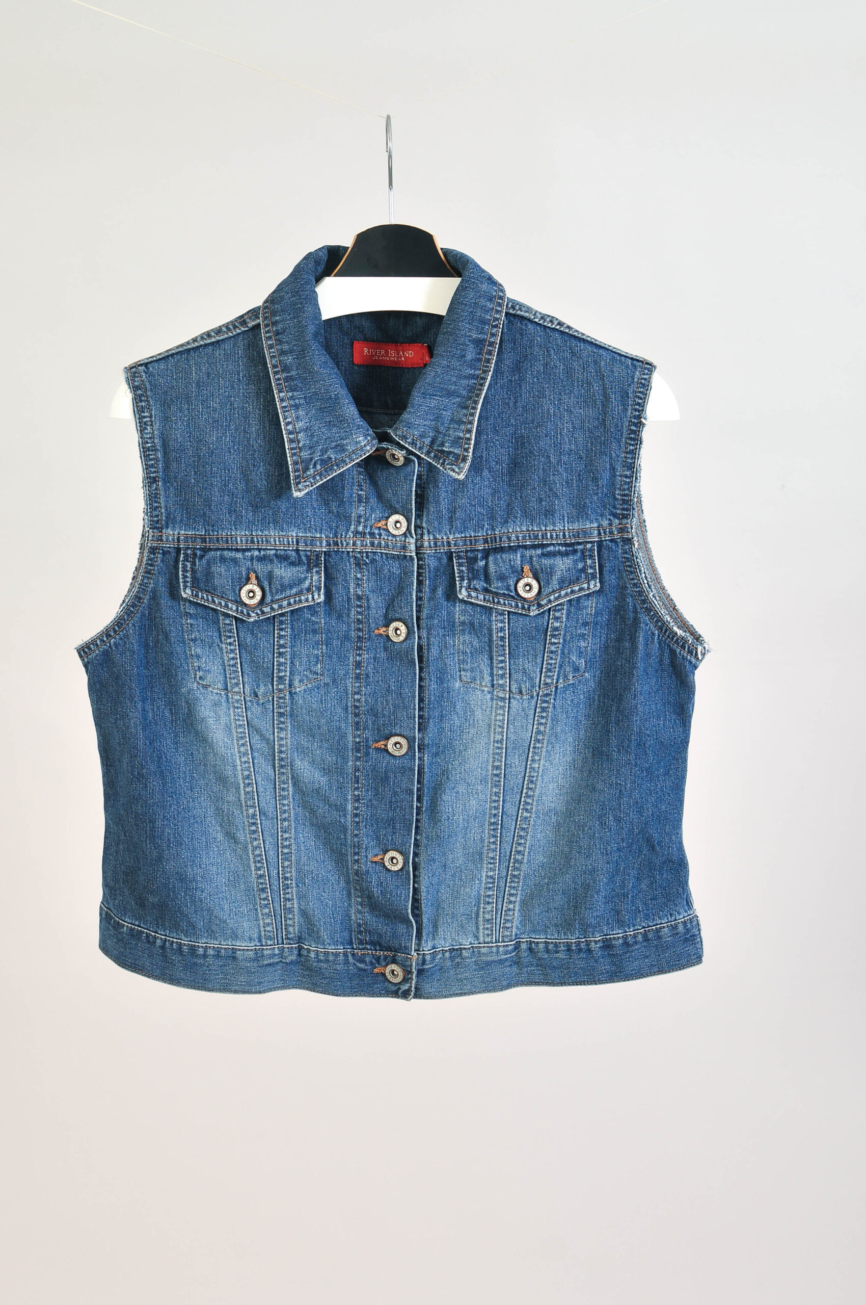 Vintage 00s River Island Denim Vest – L