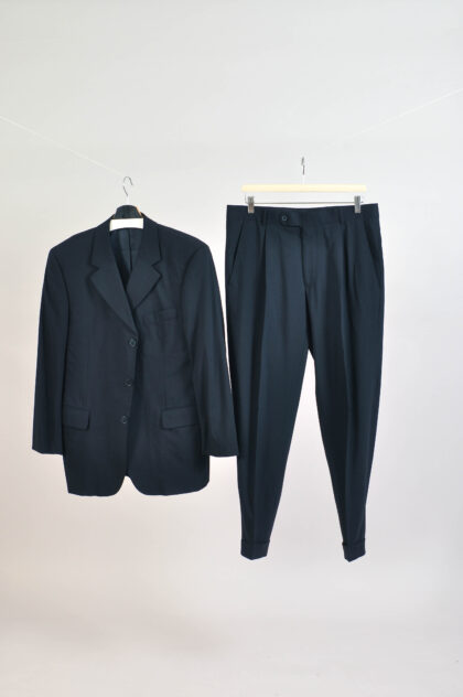 Vintage 00s Roy Robson Navy Wool Suit – L