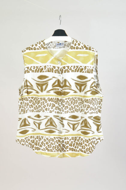 Vintage 90s Stenau Collections Abstract Print Blouse – XXL