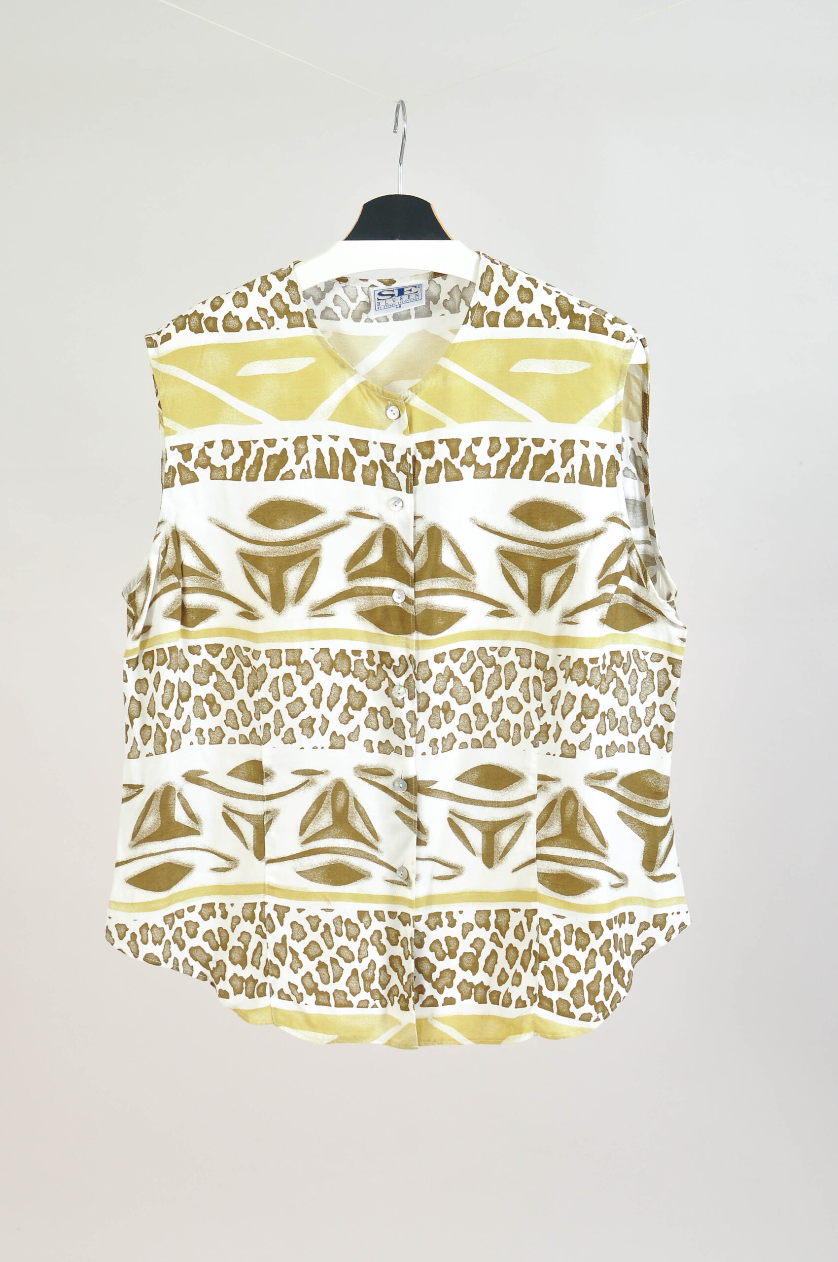 Vintage 90s Stenau Collections Abstract Print Blouse – XXL