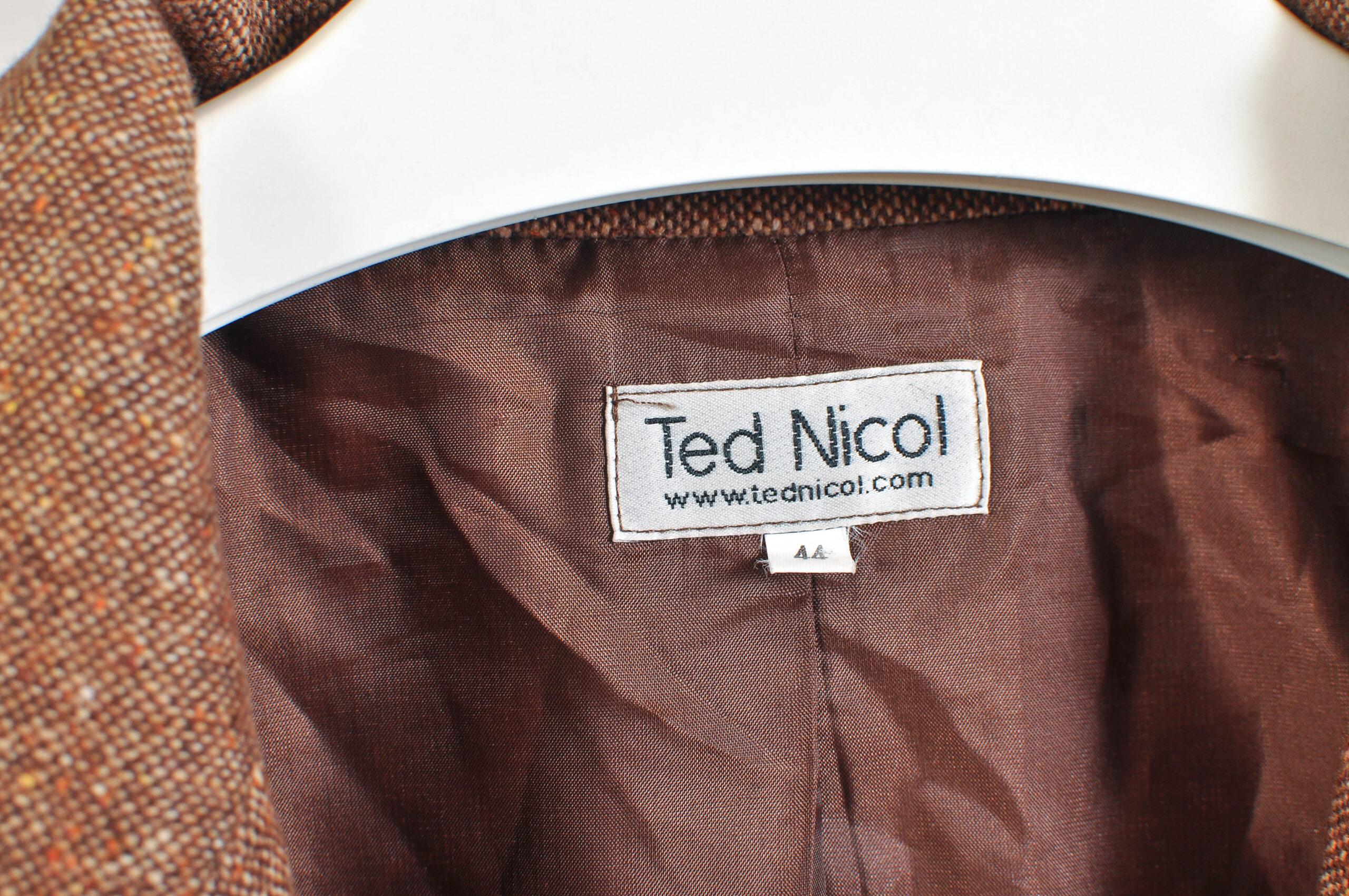 Vintage 00s Ted Nicol Brown Skirt Suit – XL - Image 3