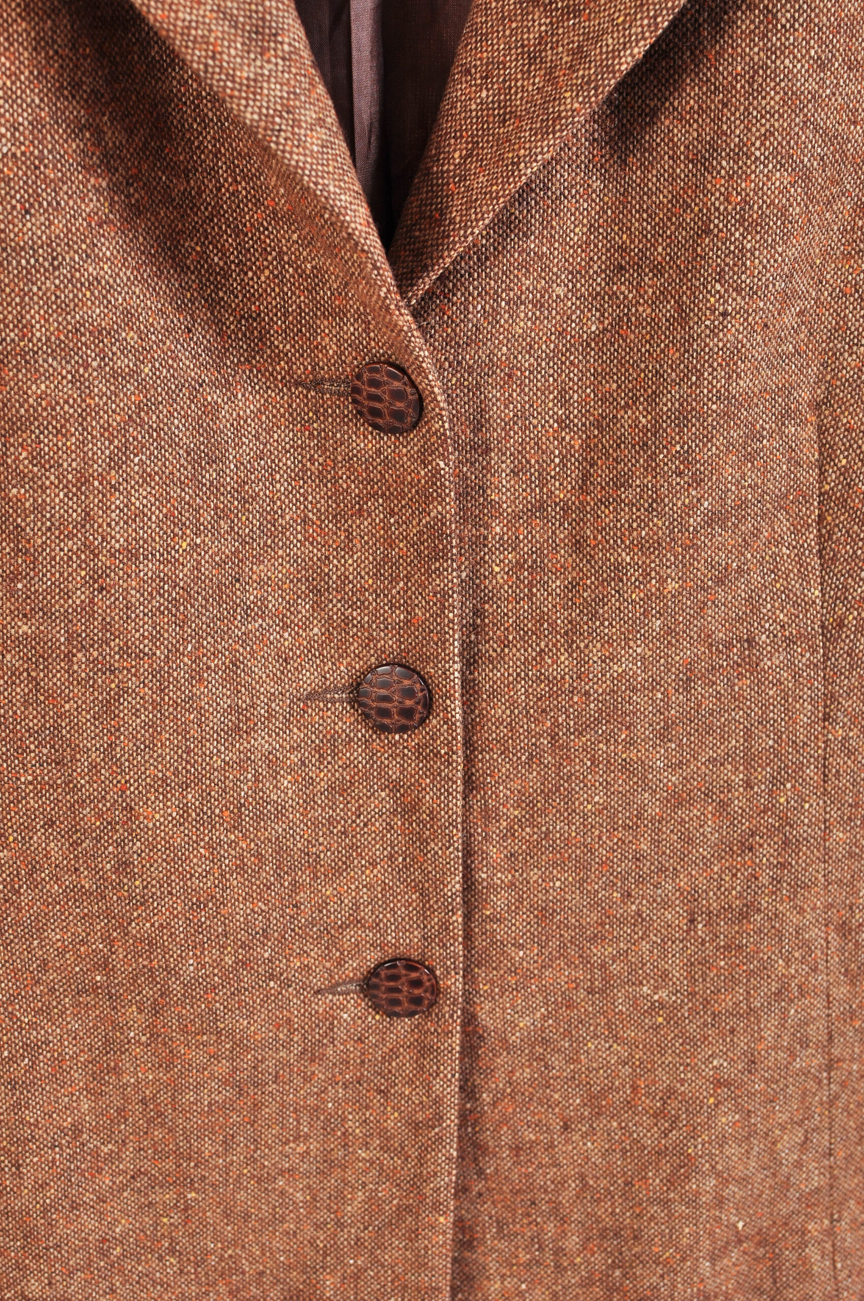 Vintage 00s Ted Nicol Brown Skirt Suit – XL - Image 6