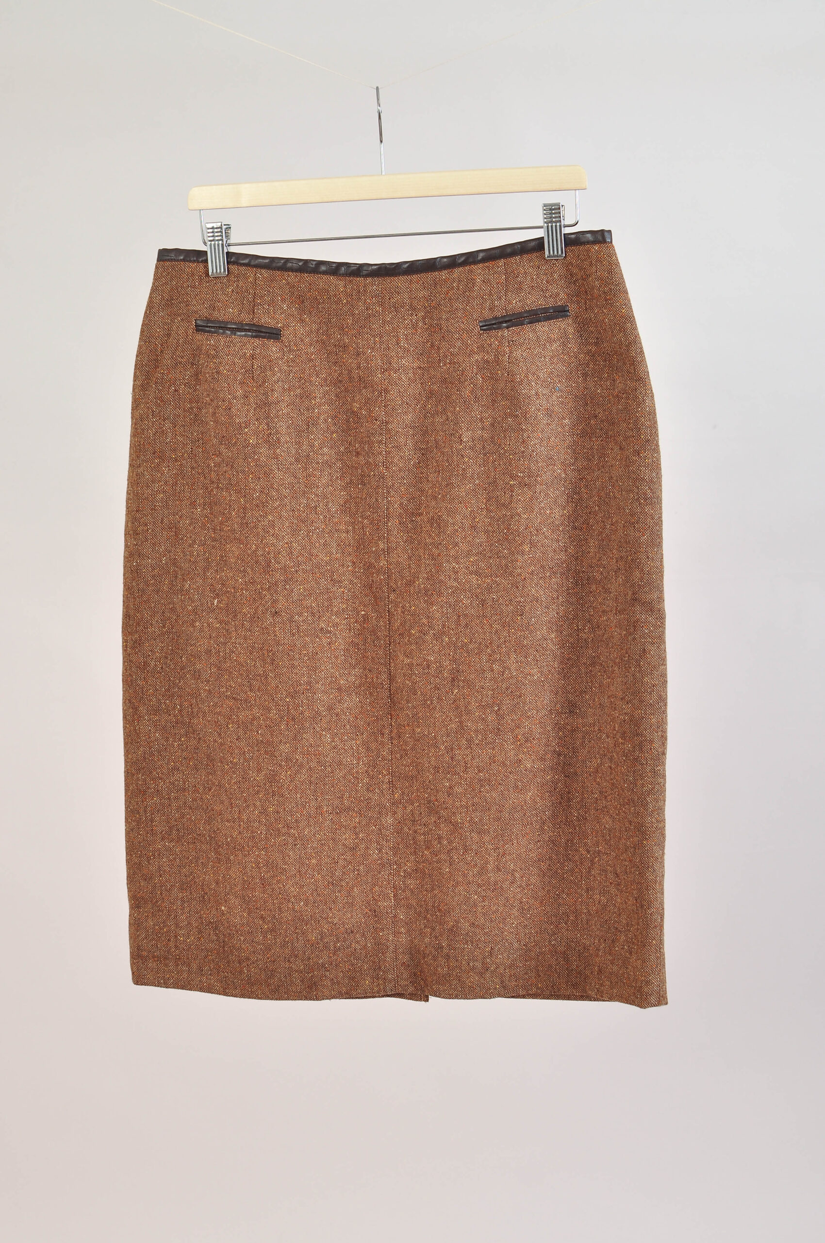 Vintage 00s Ted Nicol Brown Skirt Suit – XL - Image 8